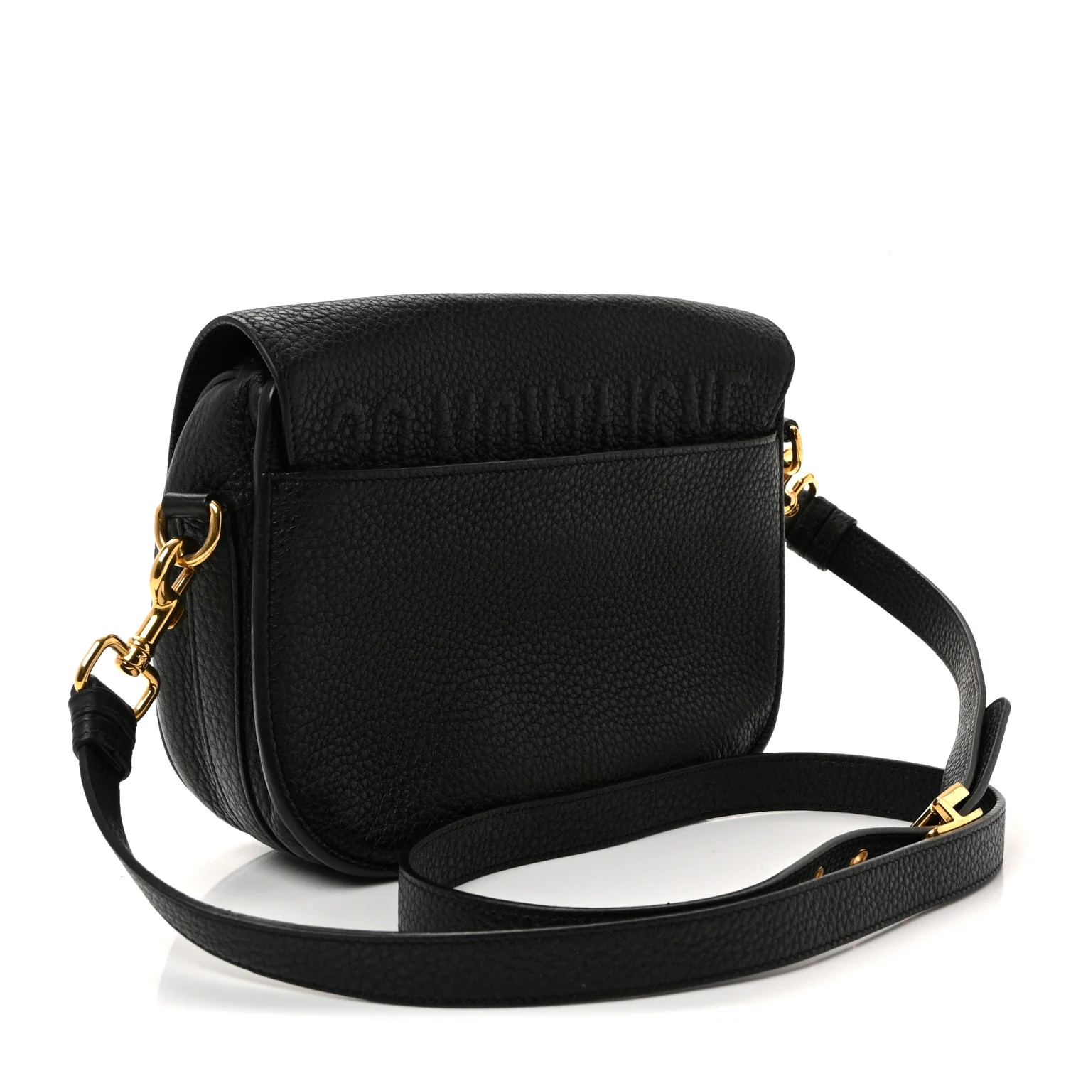 Grained Calfskin Medium Bobby Flap Black - Image 3