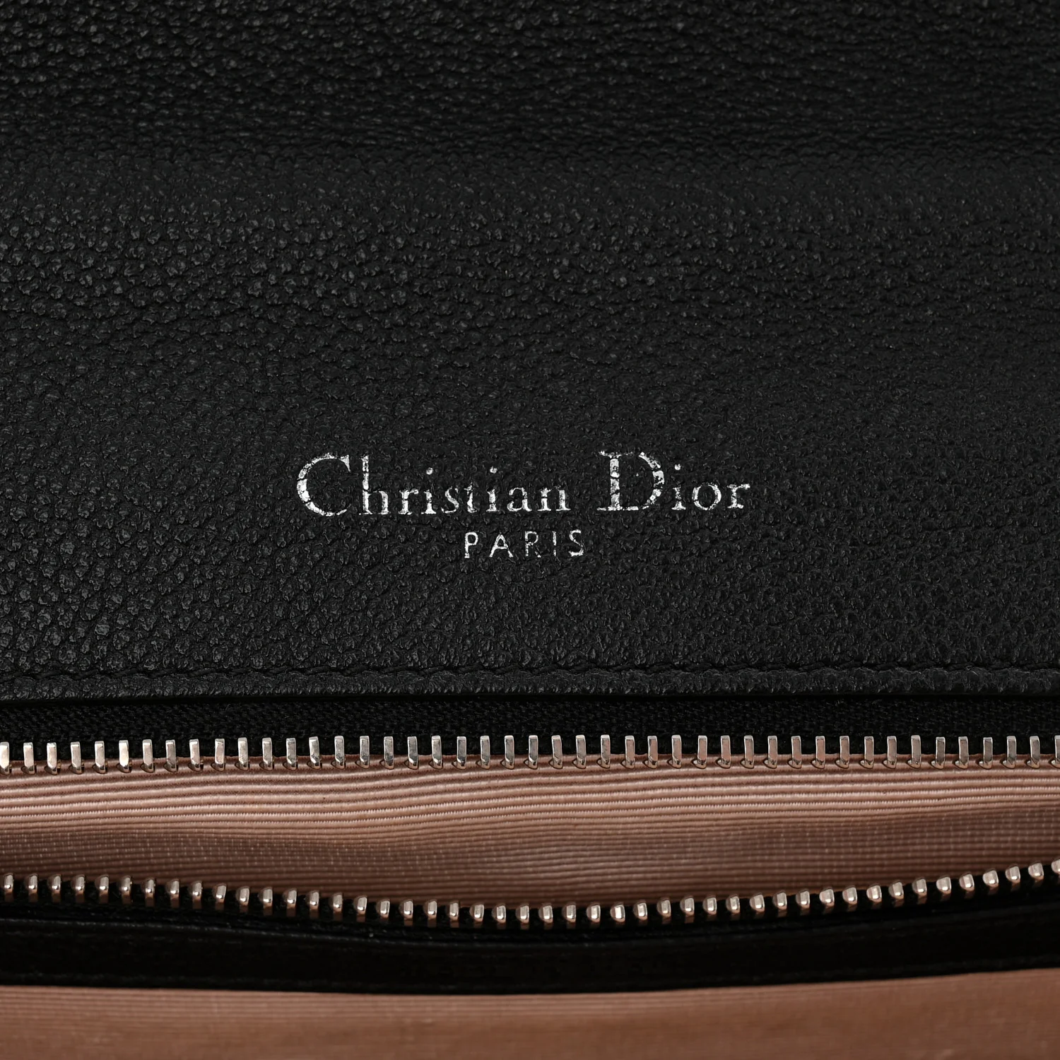 Grained Calfskin Medium Diorama Flap Bag Black - Image 6