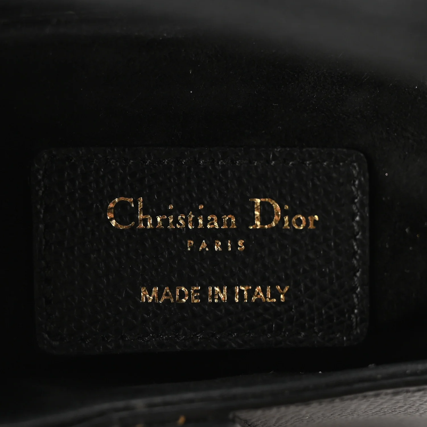 Grained Calfskin Mini Saddle Bag Black - Image 6