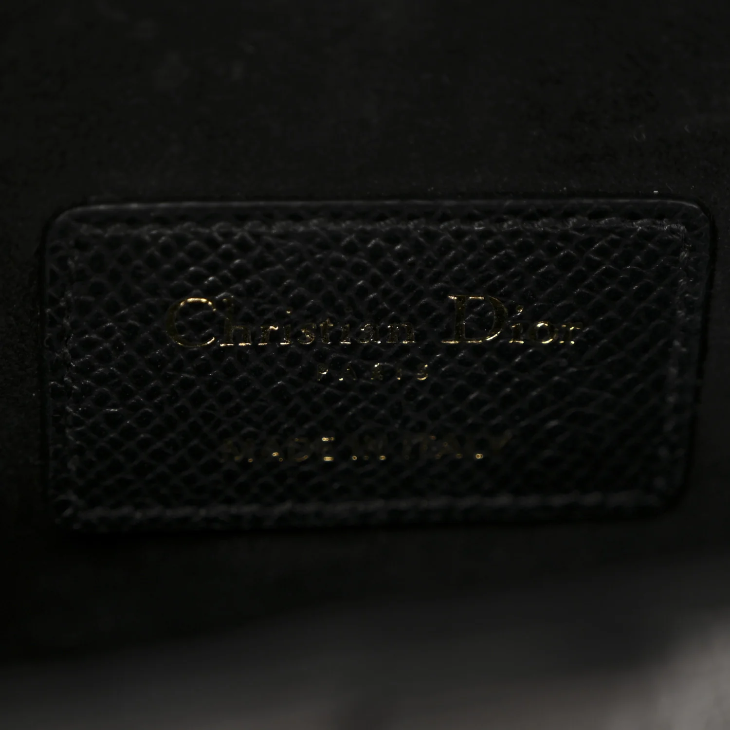 Grained Calfskin Mini Saddle Bag With Strap Black - Image 6