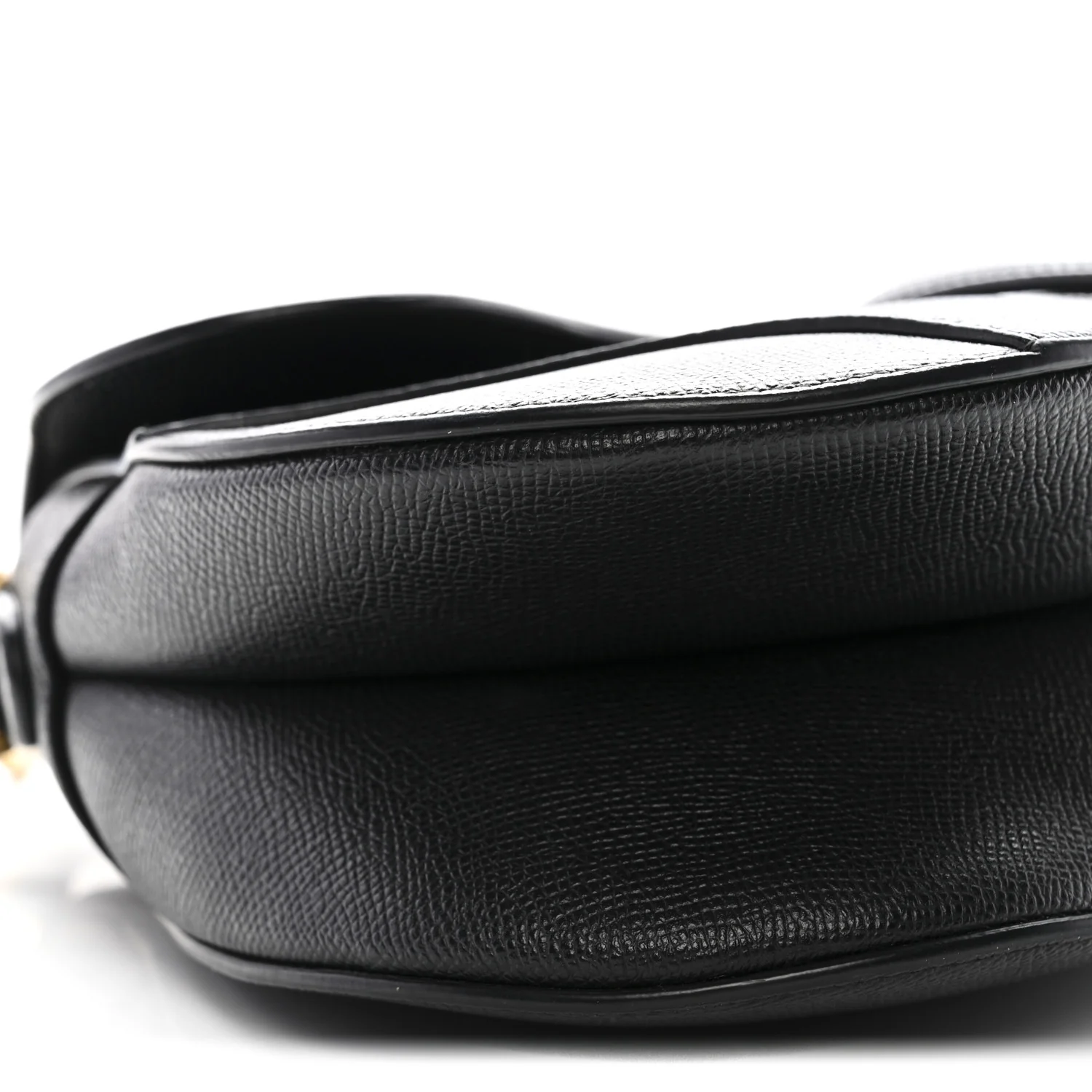 Grained Calfskin Saddle Bag Black - Image 9