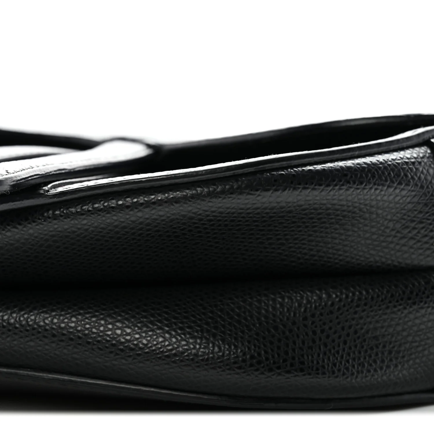 Grained Calfskin Saddle Bag Black - Image 10