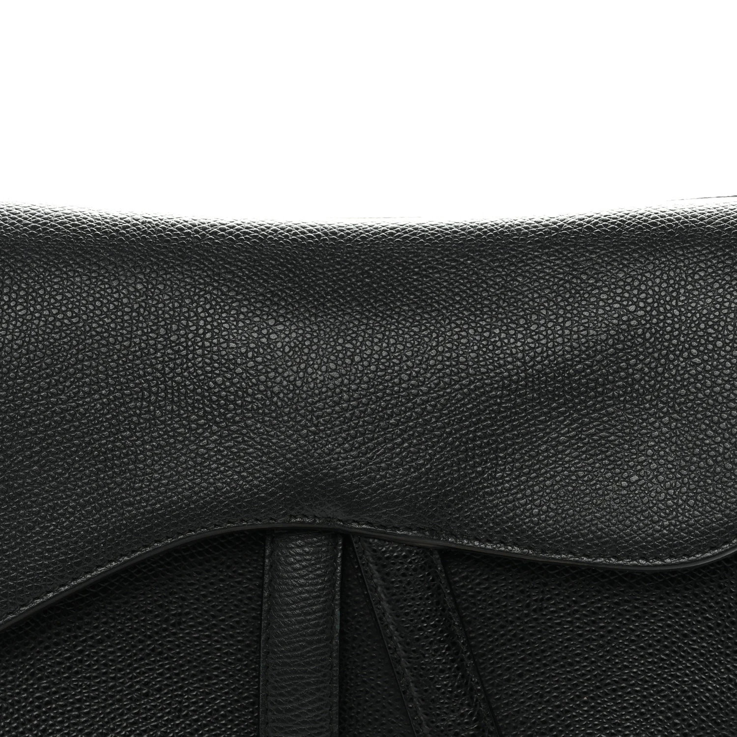 Grained Calfskin Saddle Bag Black - Image 8