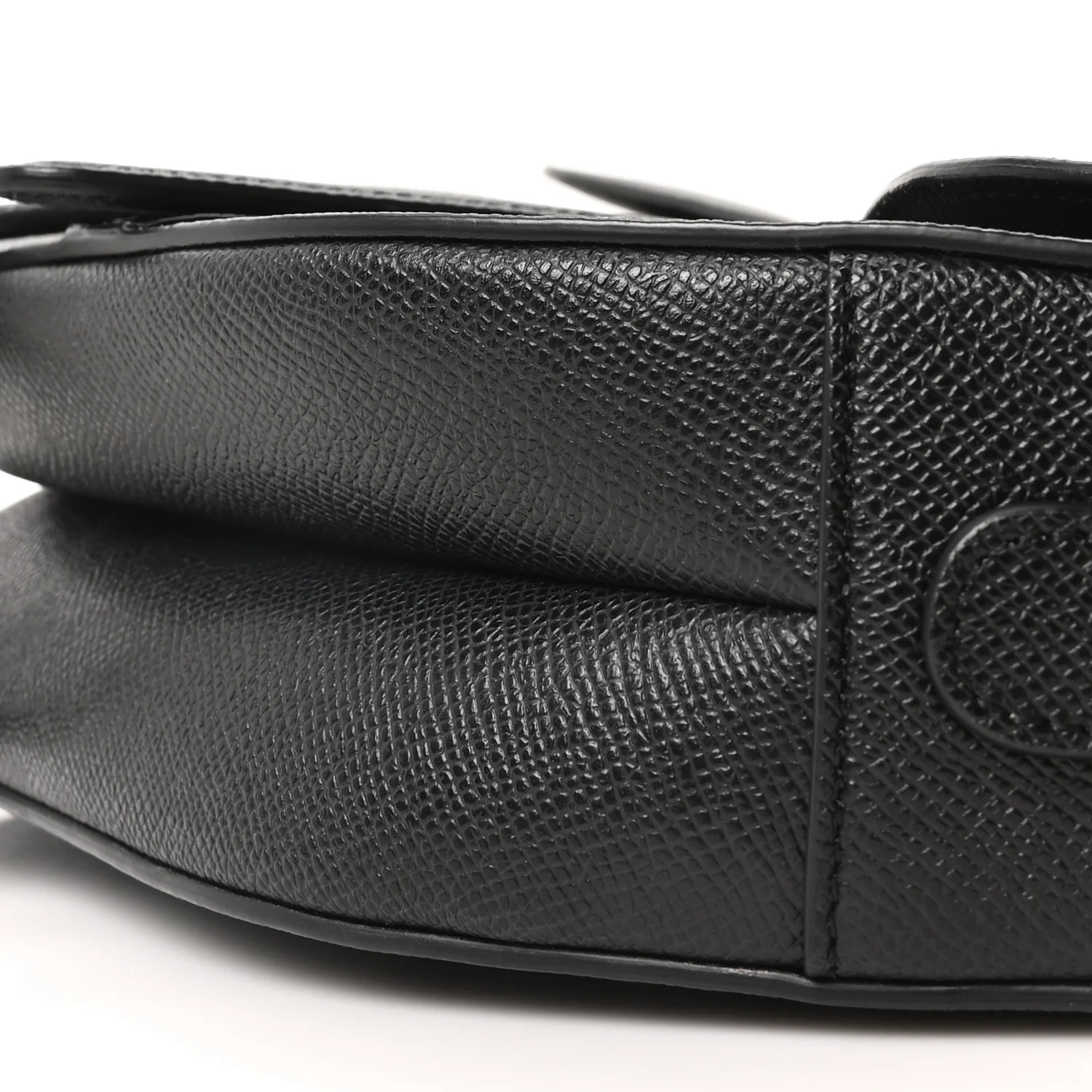 Grained Calfskin Saddle Bag Black - Image 10