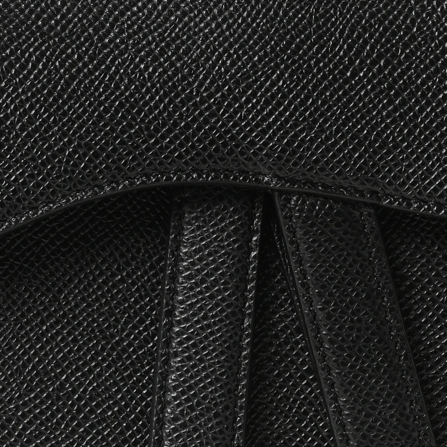 Grained Calfskin Saddle Bag Black - Image 8