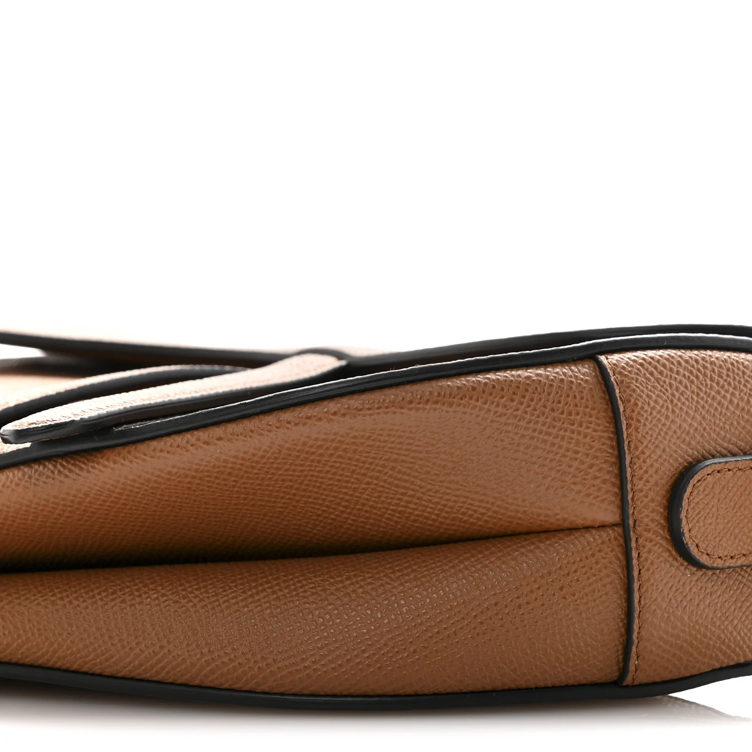 Grained Calfskin Saddle Bag Golden Saddle - Image 10