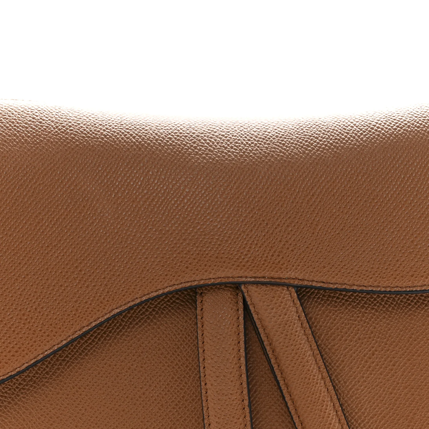 Grained Calfskin Saddle Bag Golden Saddle - Image 8