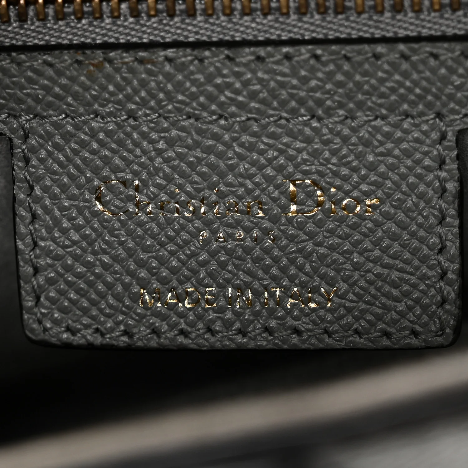 Grained Calfskin Saddle Bag Grey Stone - Image 6