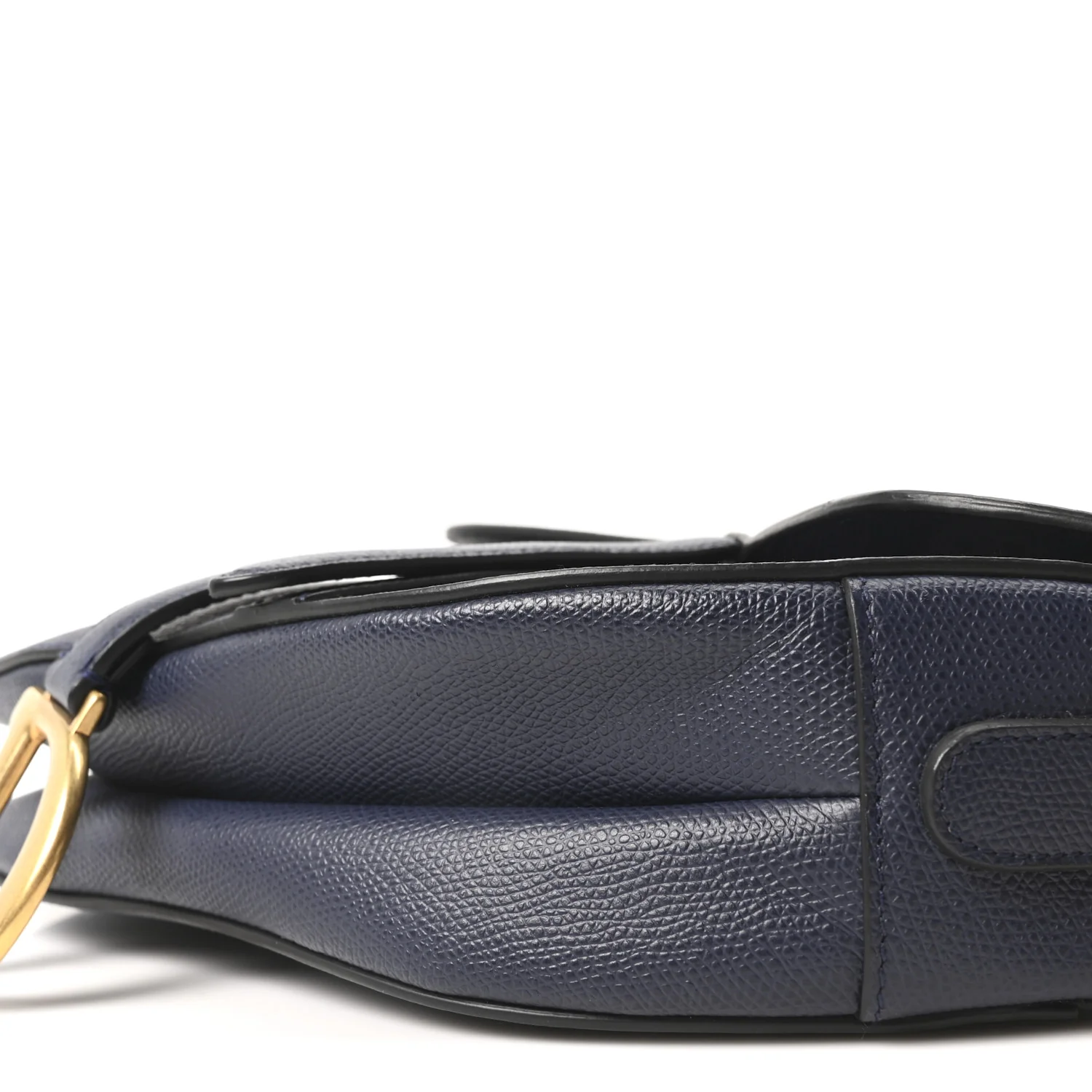 Grained Calfskin Saddle Bag Navy - Image 10