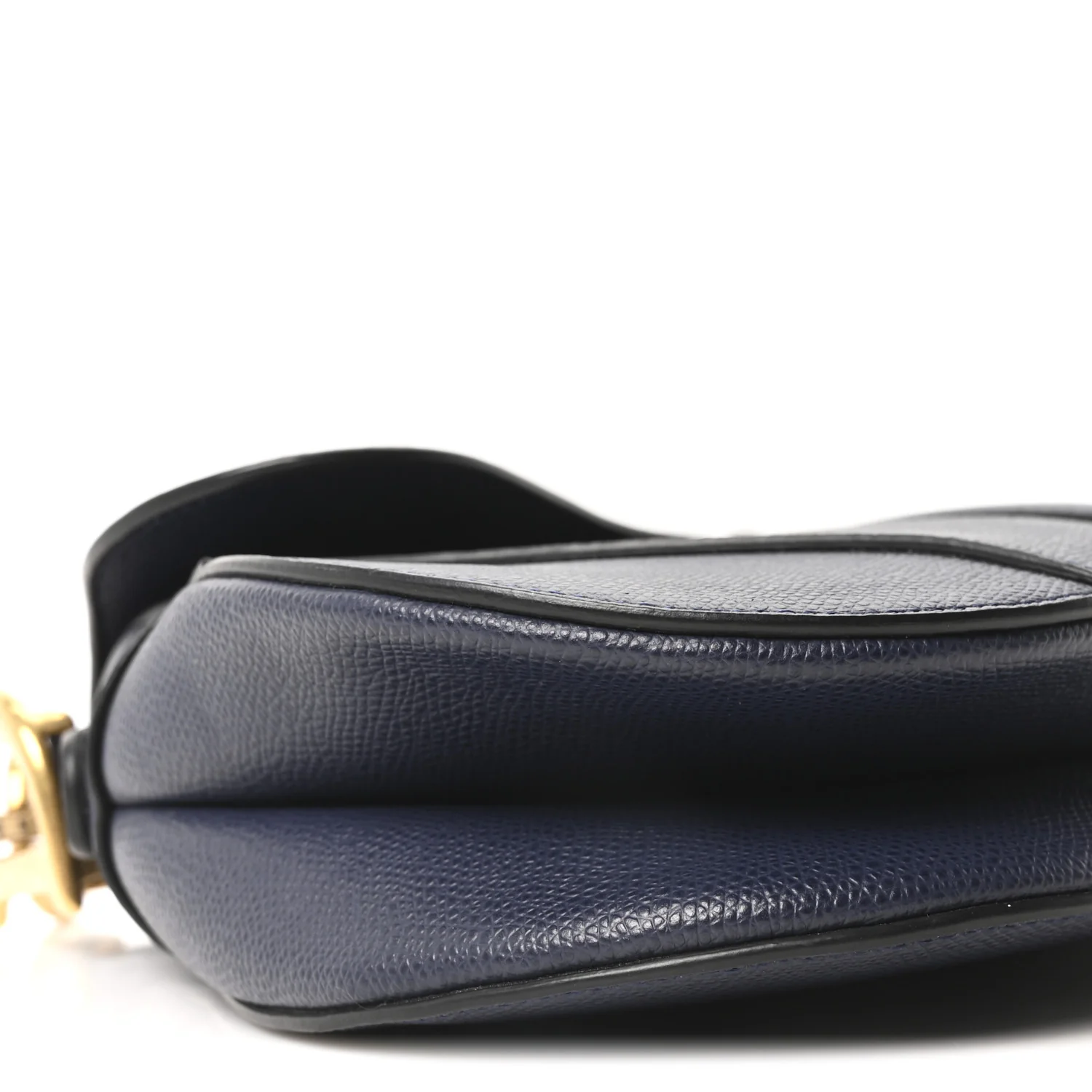 Grained Calfskin Saddle Bag Navy - Image 9