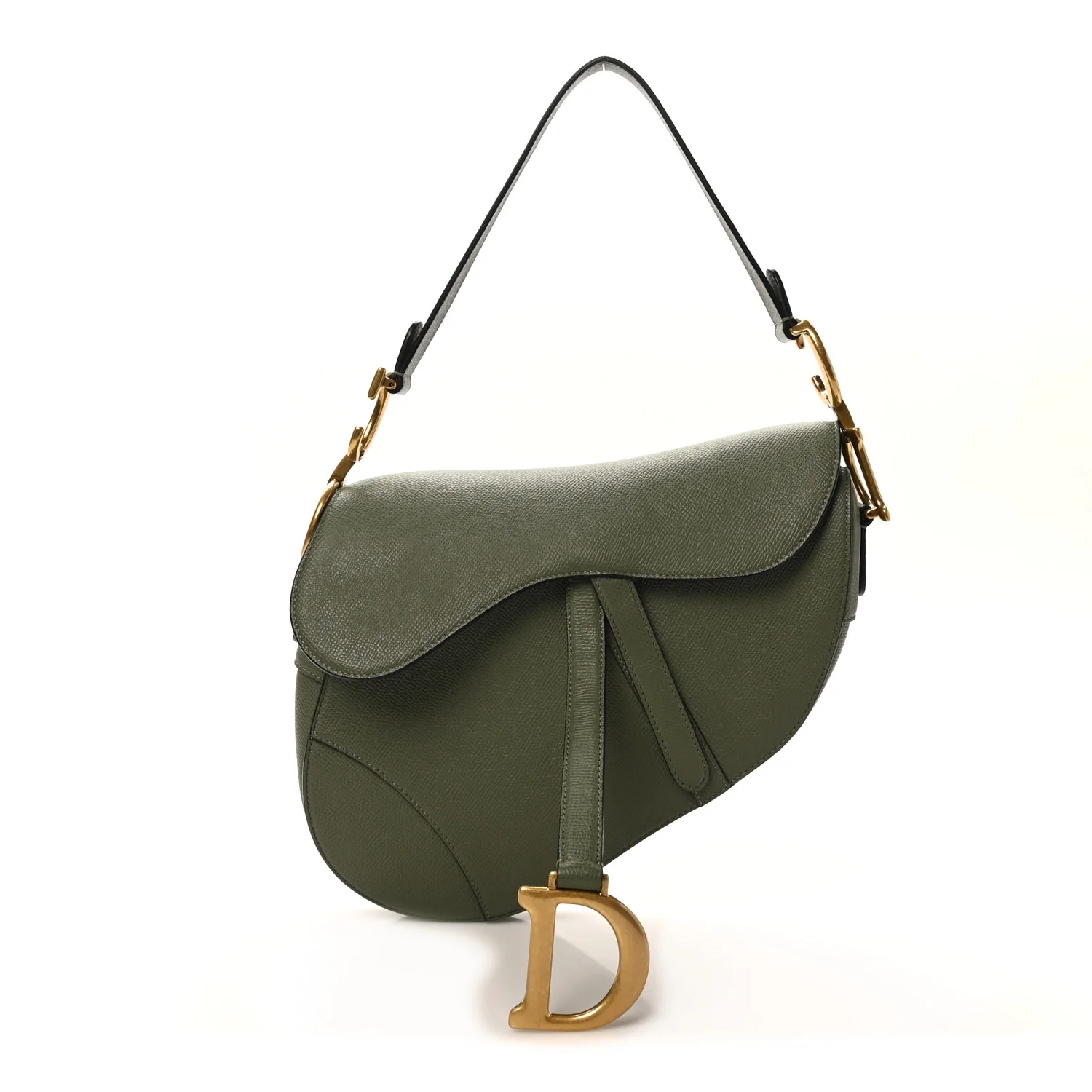 Grained Calfskin Saddle Bag Sage