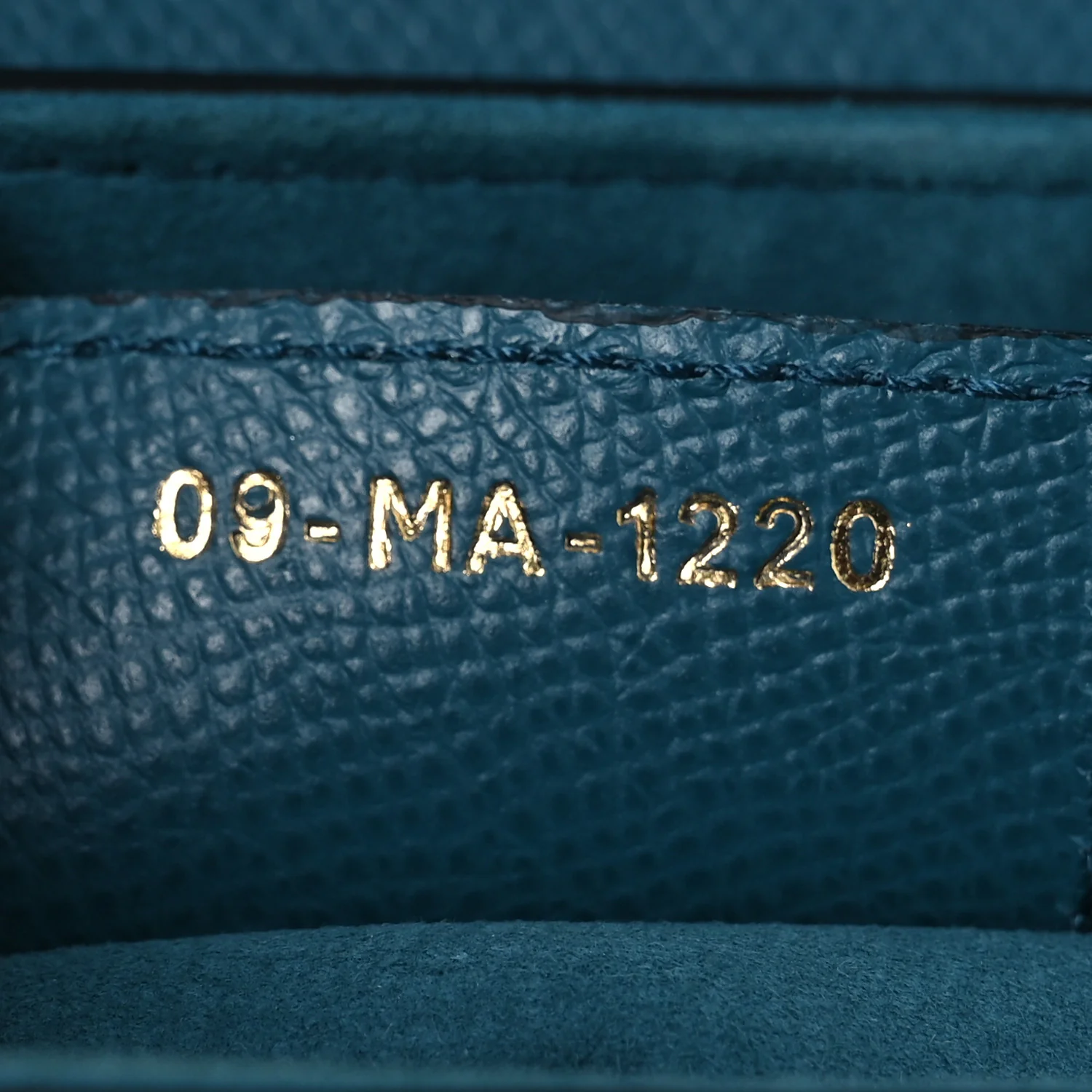 Grained Calfskin Saddle Bag Steel Blue - Image 7