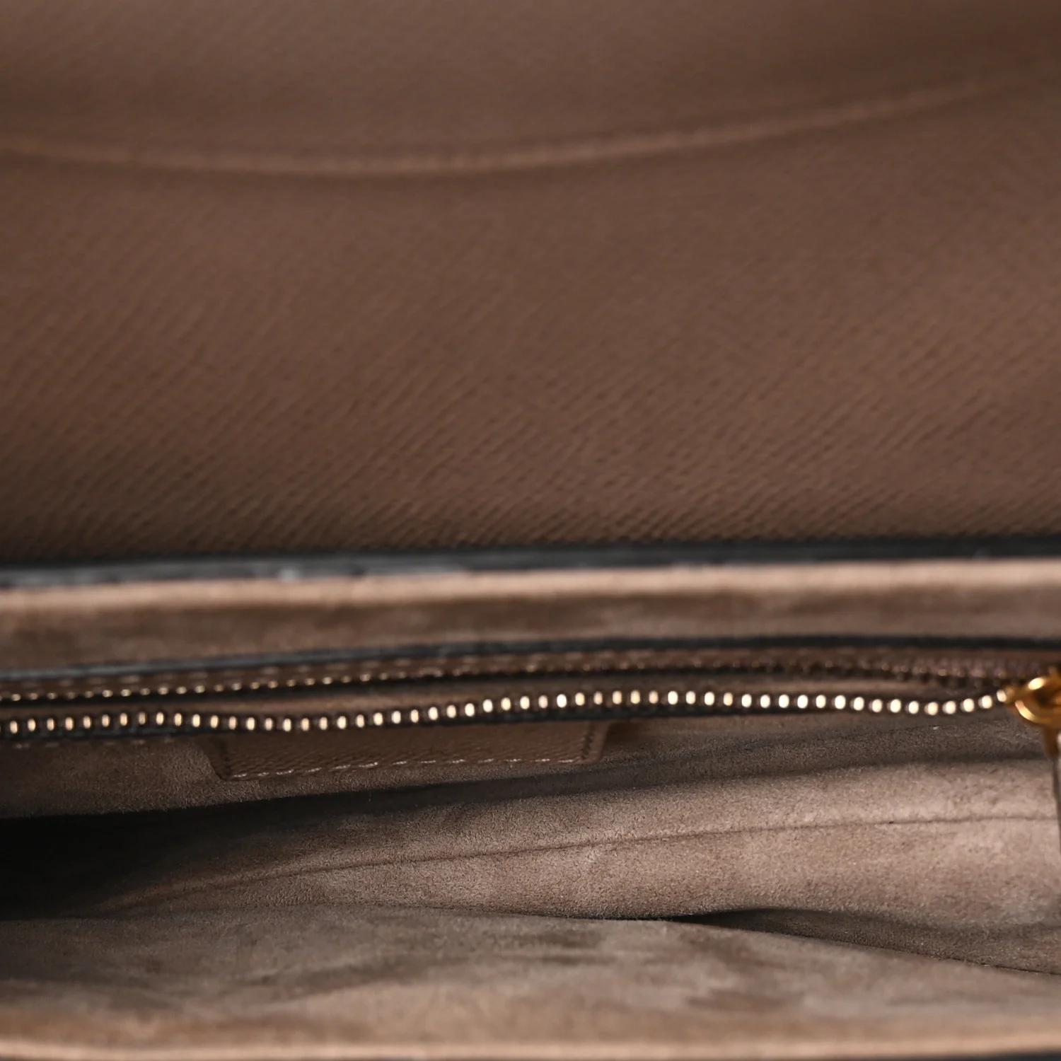 Grained Calfskin Saddle Bag Warm Taupe - Image 5