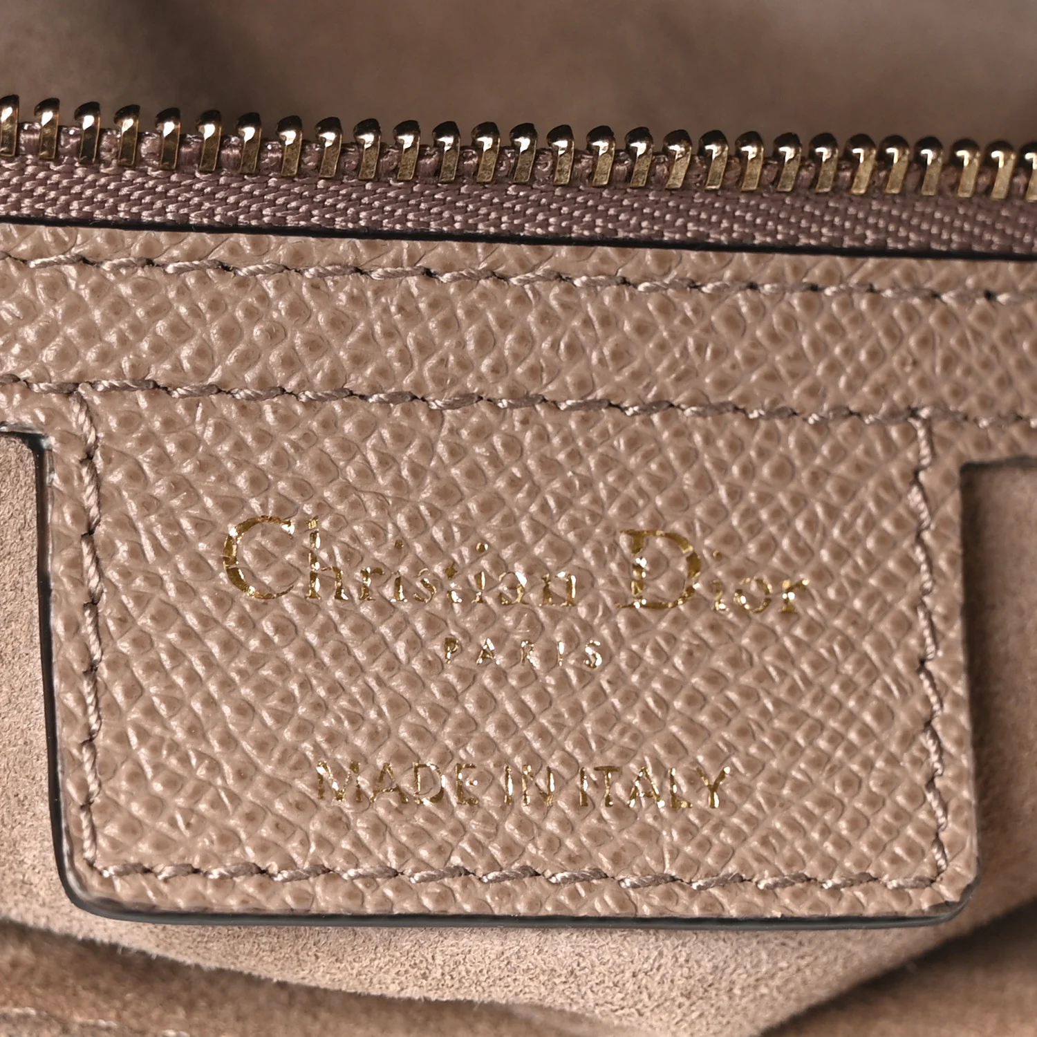 Grained Calfskin Saddle Bag Warm Taupe - Image 6