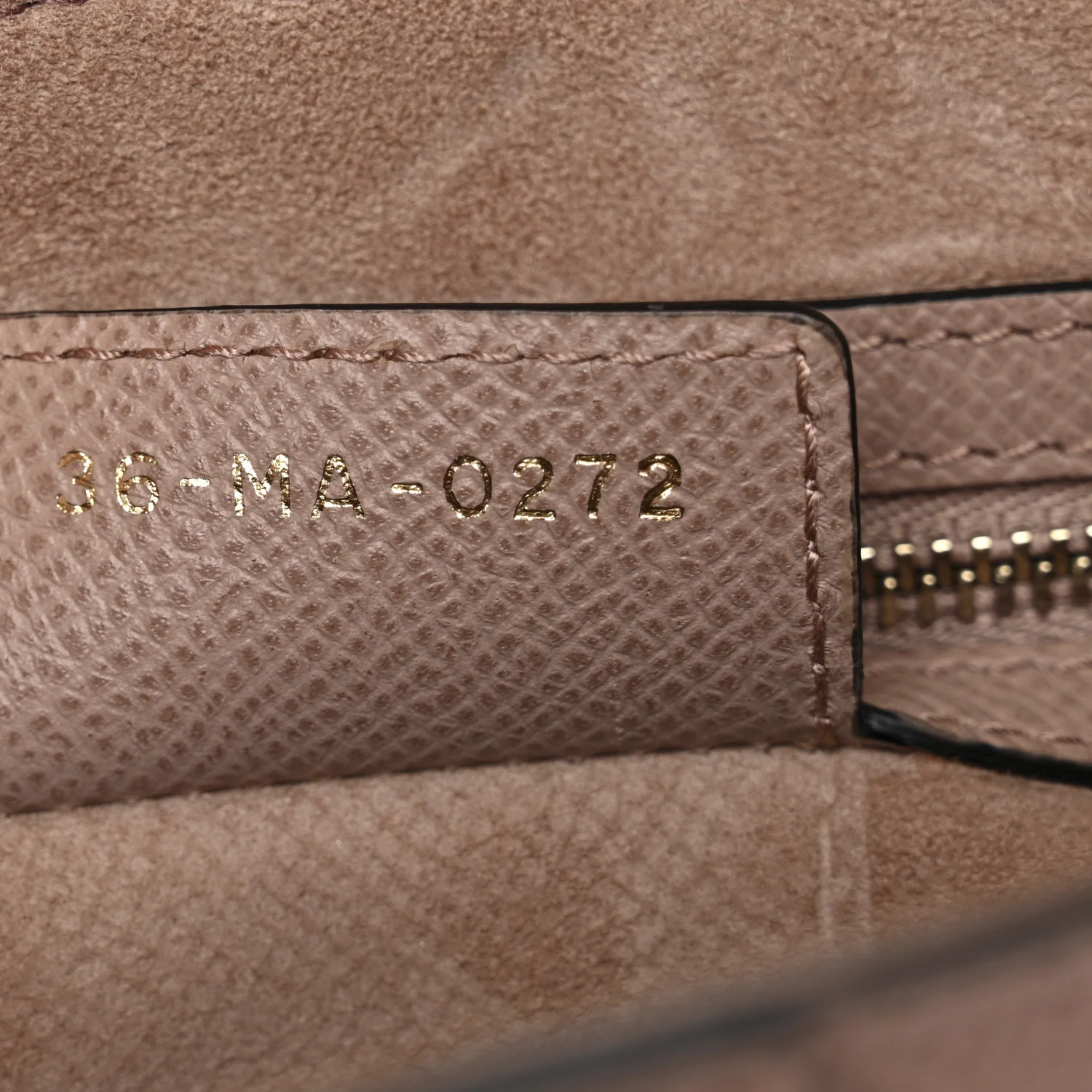 Grained Calfskin Saddle Bag With Strap Blush - Image 7