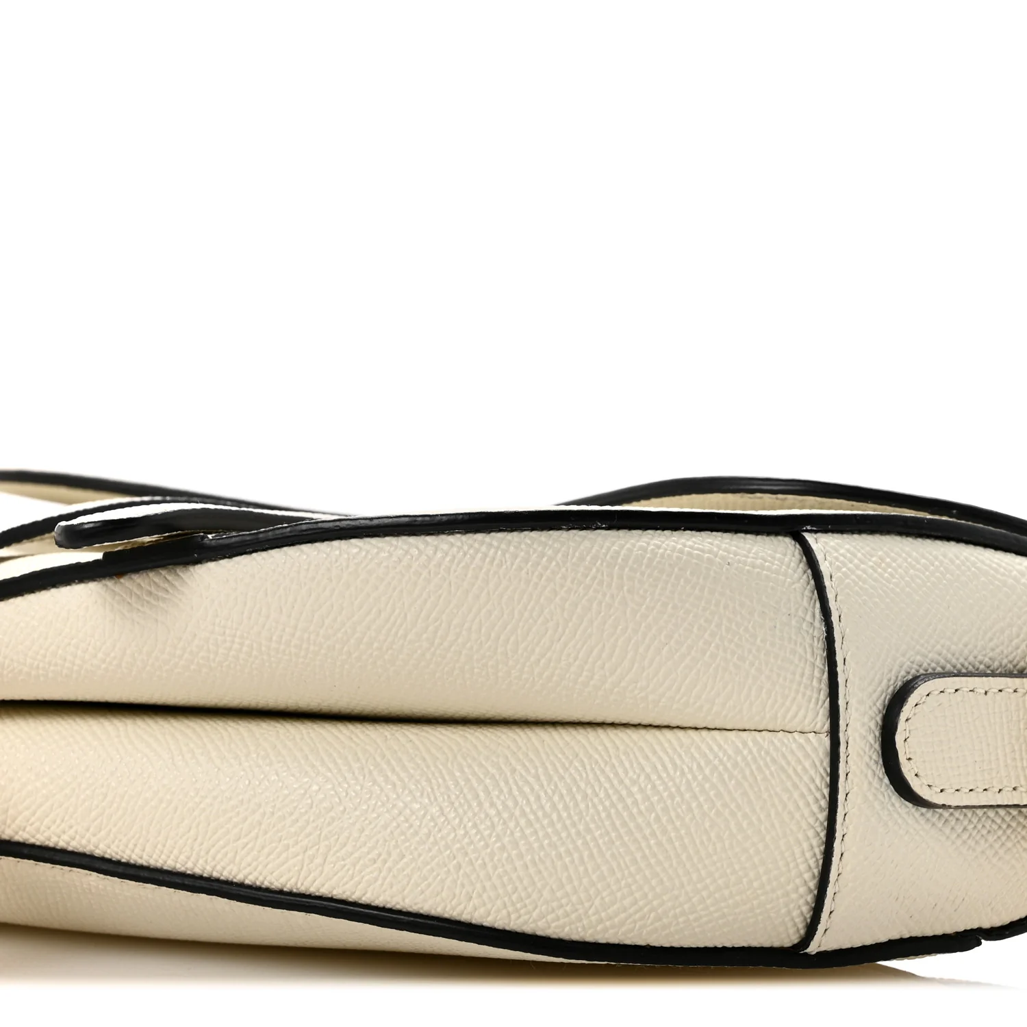 Grained Calfskin Saddle Bag With Strap Latte - Image 10