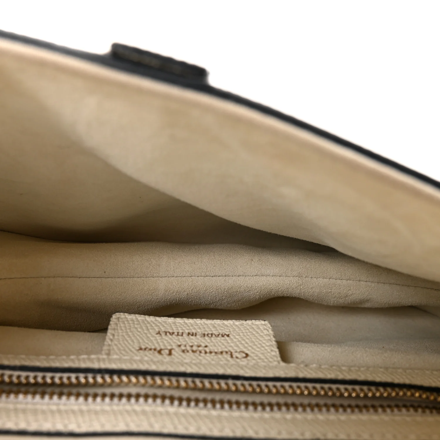 Grained Calfskin Saddle Bag With Strap Latte - Image 5