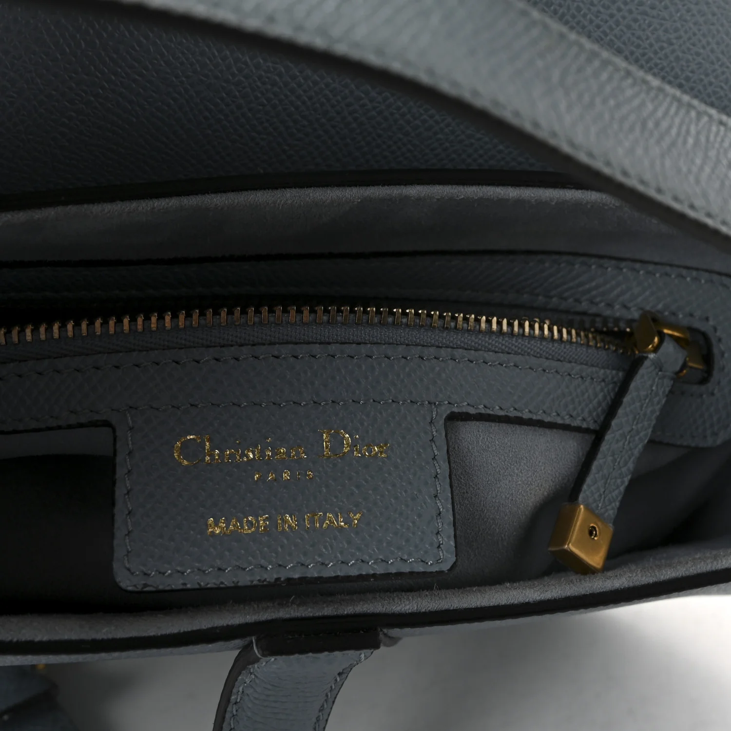 Grained Calfskin Saddle Bag With Strap Sky Blue - Image 6