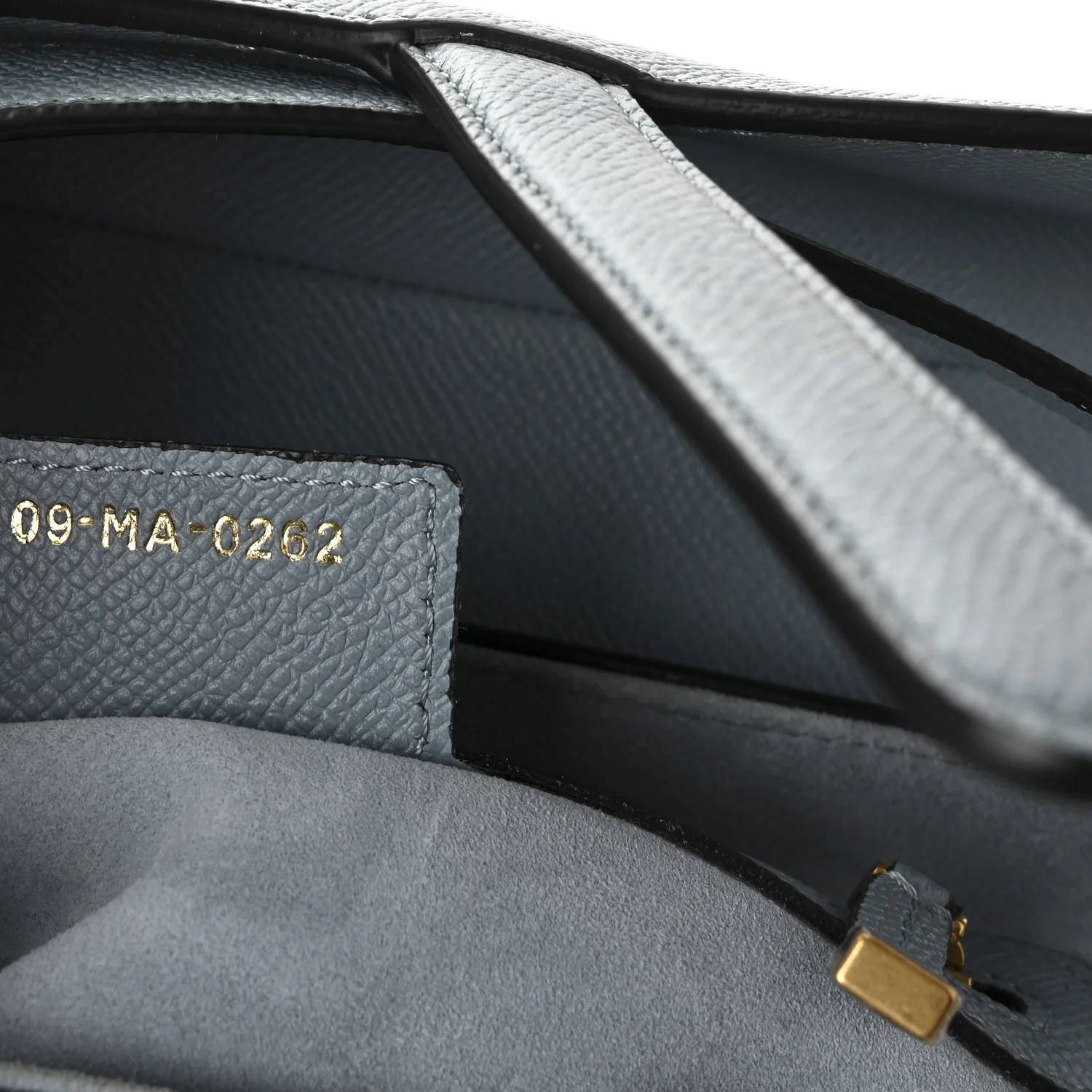 Grained Calfskin Saddle Bag With Strap Sky Blue - Image 7