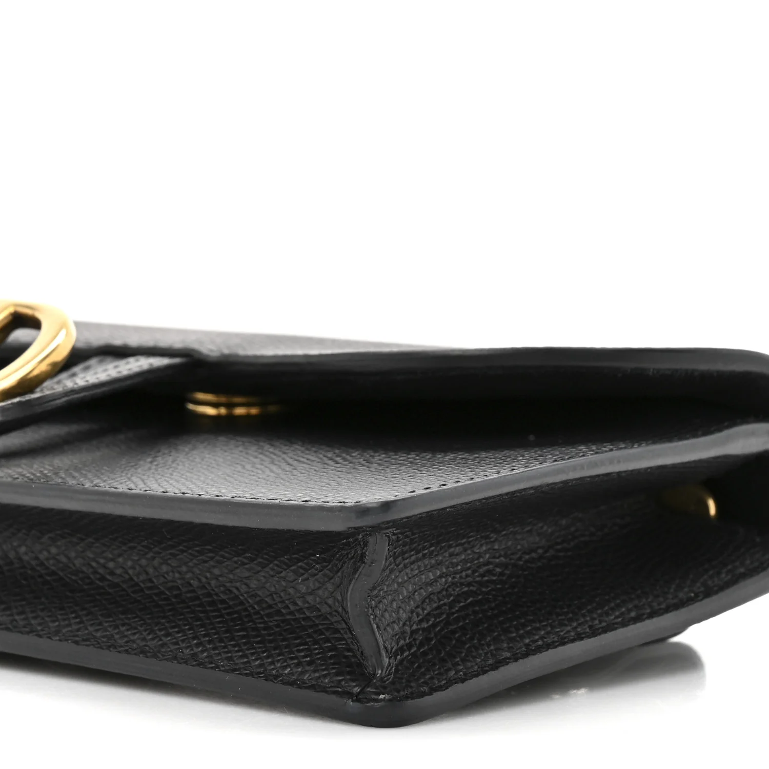 Grained Calfskin Saddle Belt Bag Black - Image 10