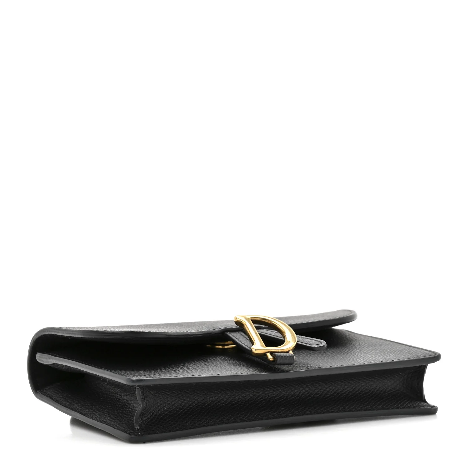 Grained Calfskin Saddle Belt Bag Black - Image 4
