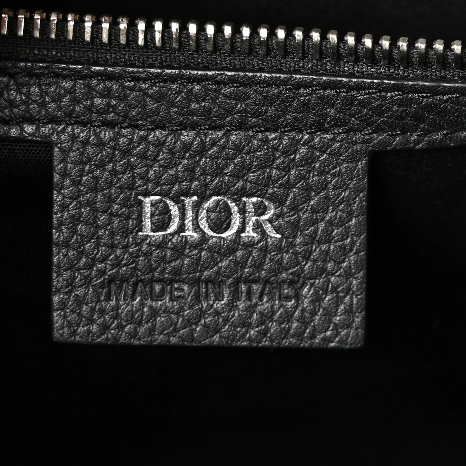 Grained Calfskin Saddle Tote Black - Image 10