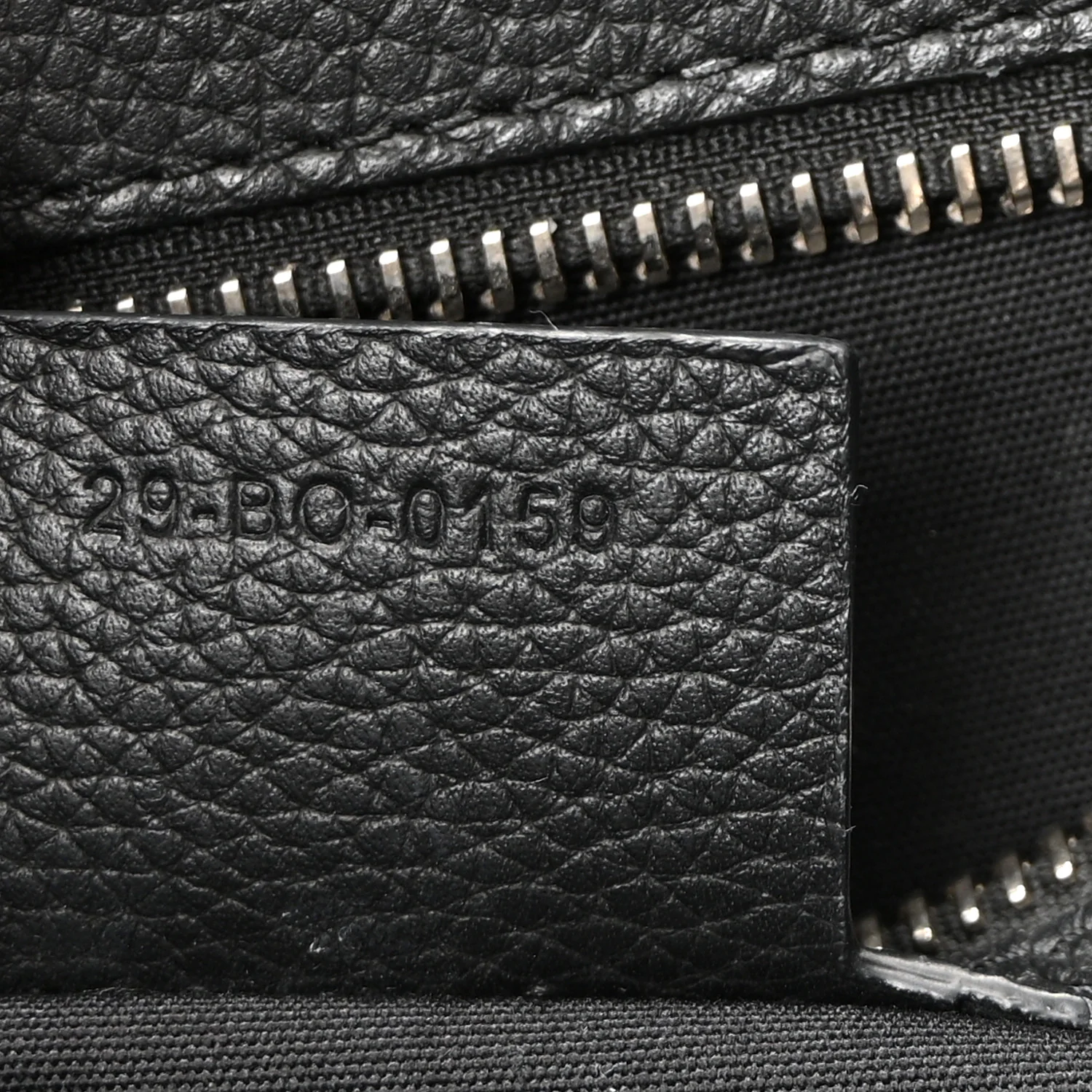 Grained Calfskin Saddle Tote Black - Image 12