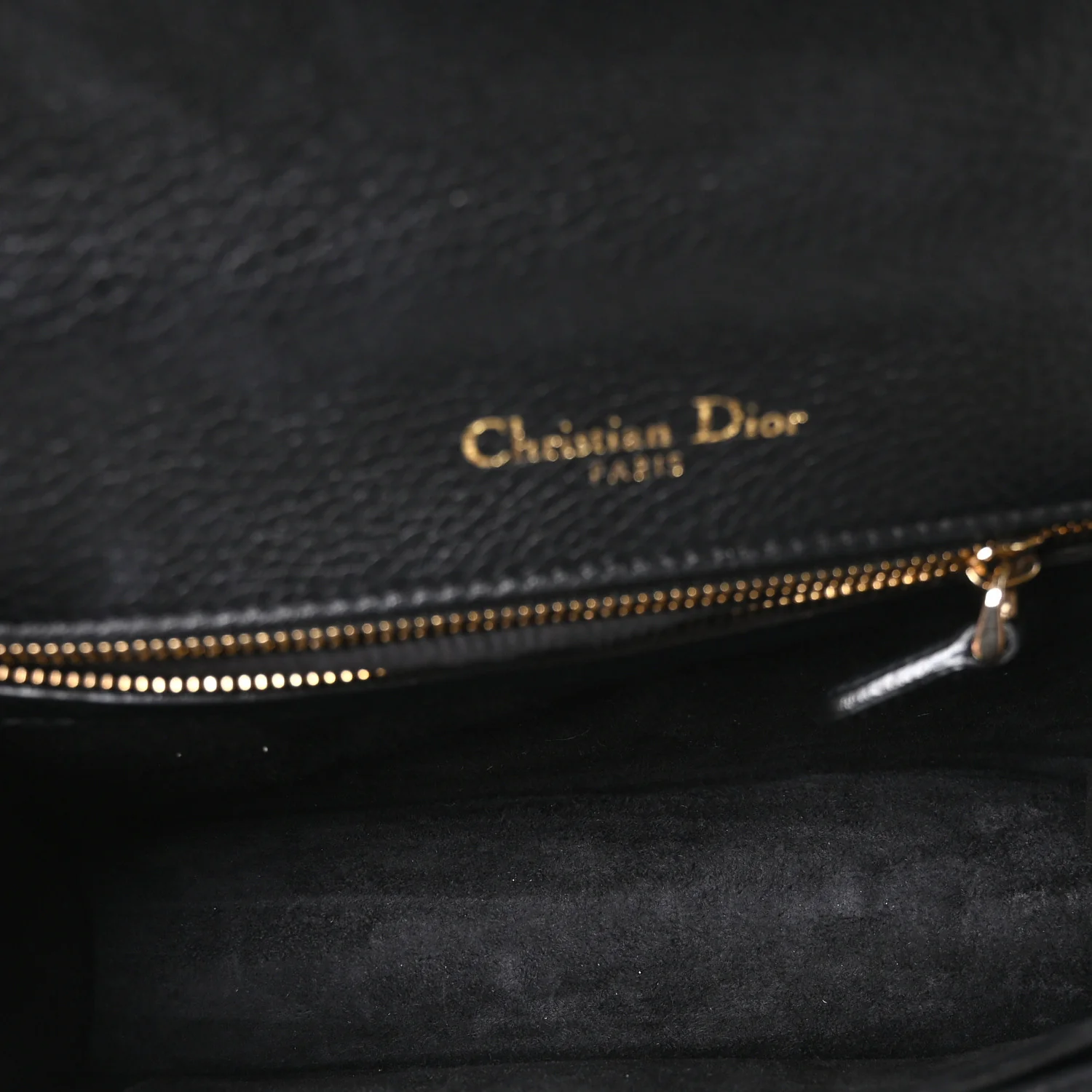 Grained Calfskin Small Diorama Flap Bag Black - Image 5