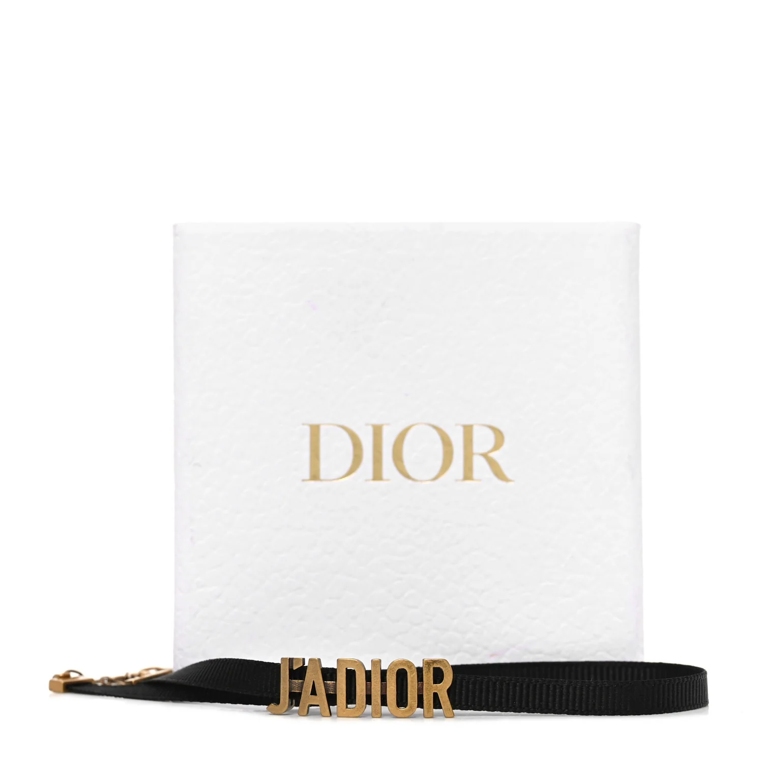 Grosgrain Ribbon J'Adior Logo Choker Necklace Black - Image 5