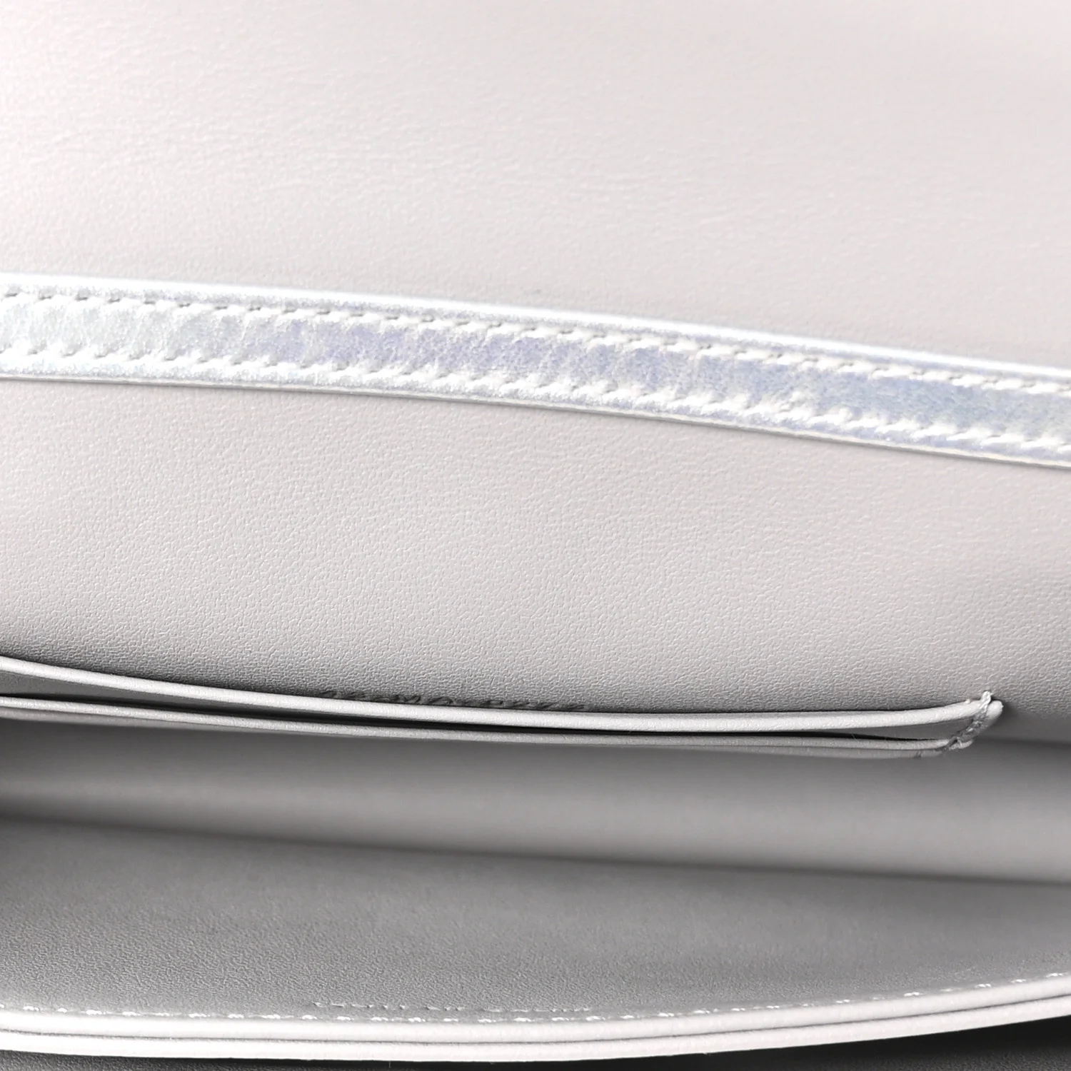 Iridescent Metallic Lambskin Cannage Mini My Dior Bag Silver - Image 5
