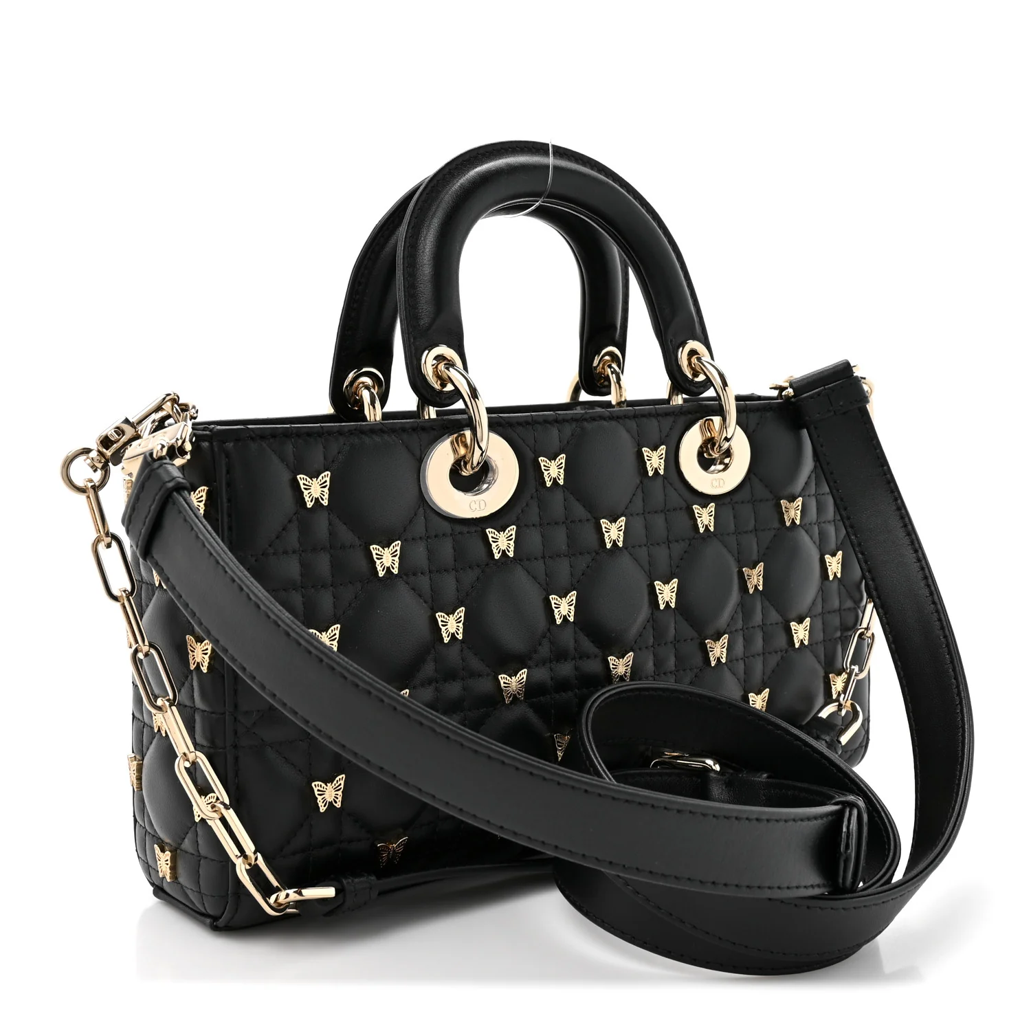 Lambskin Butterfly Cannage Lady D-Joy Black - Image 3