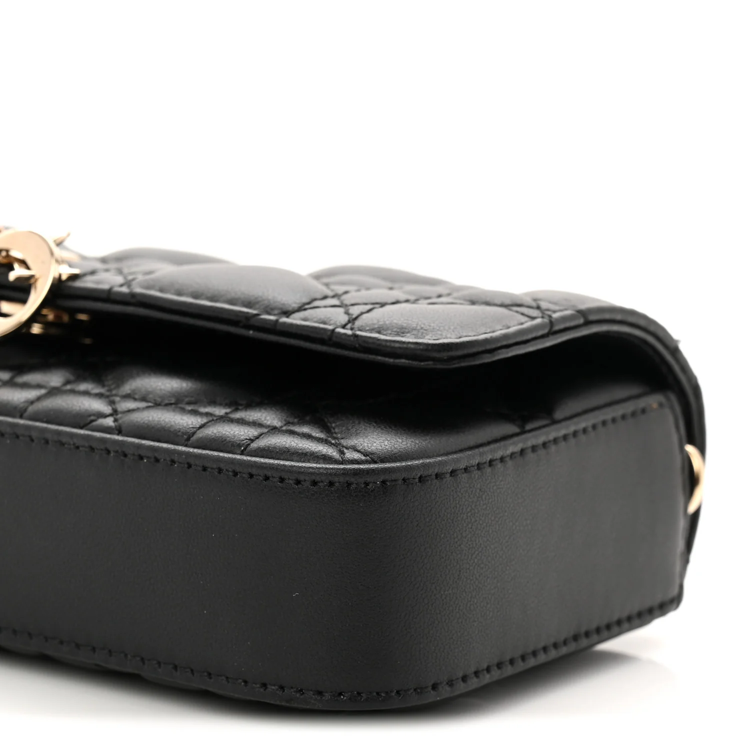 Lambskin Cannage Dior Talk Phone Pouch Black - Image 10