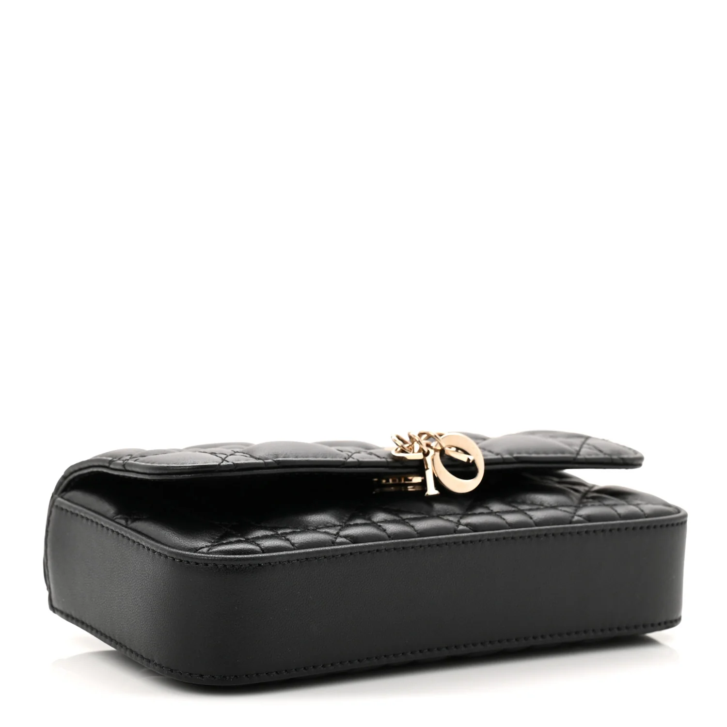 Lambskin Cannage Dior Talk Phone Pouch Black - Image 4