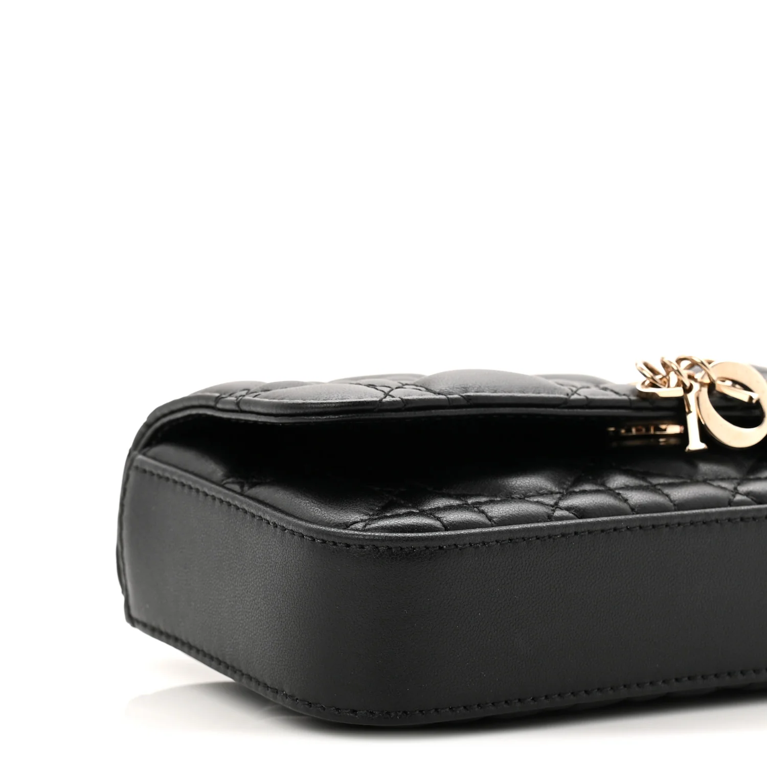 Lambskin Cannage Dior Talk Phone Pouch Black - Image 9