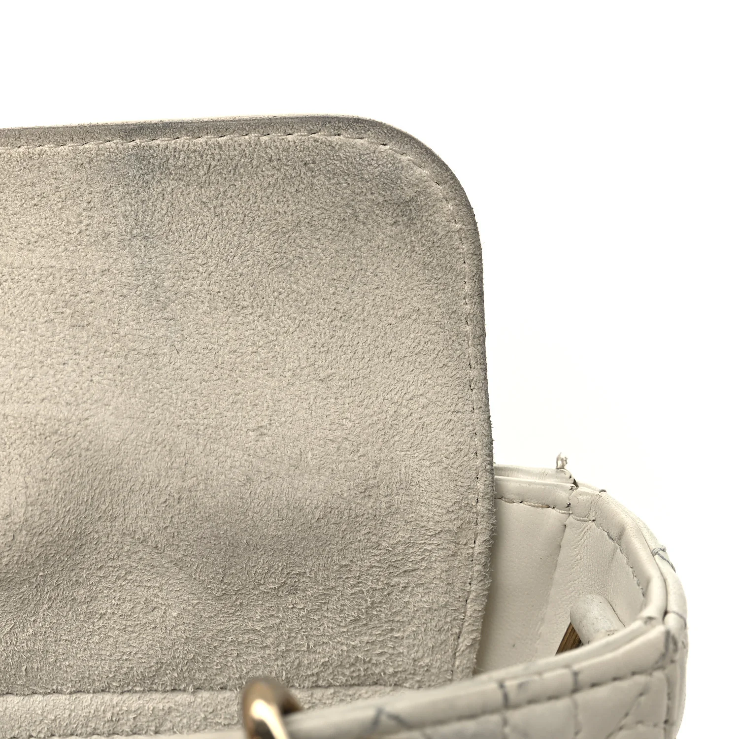 Lambskin Cannage Dioramour Micro Lady D-Joy Latte - Image 10