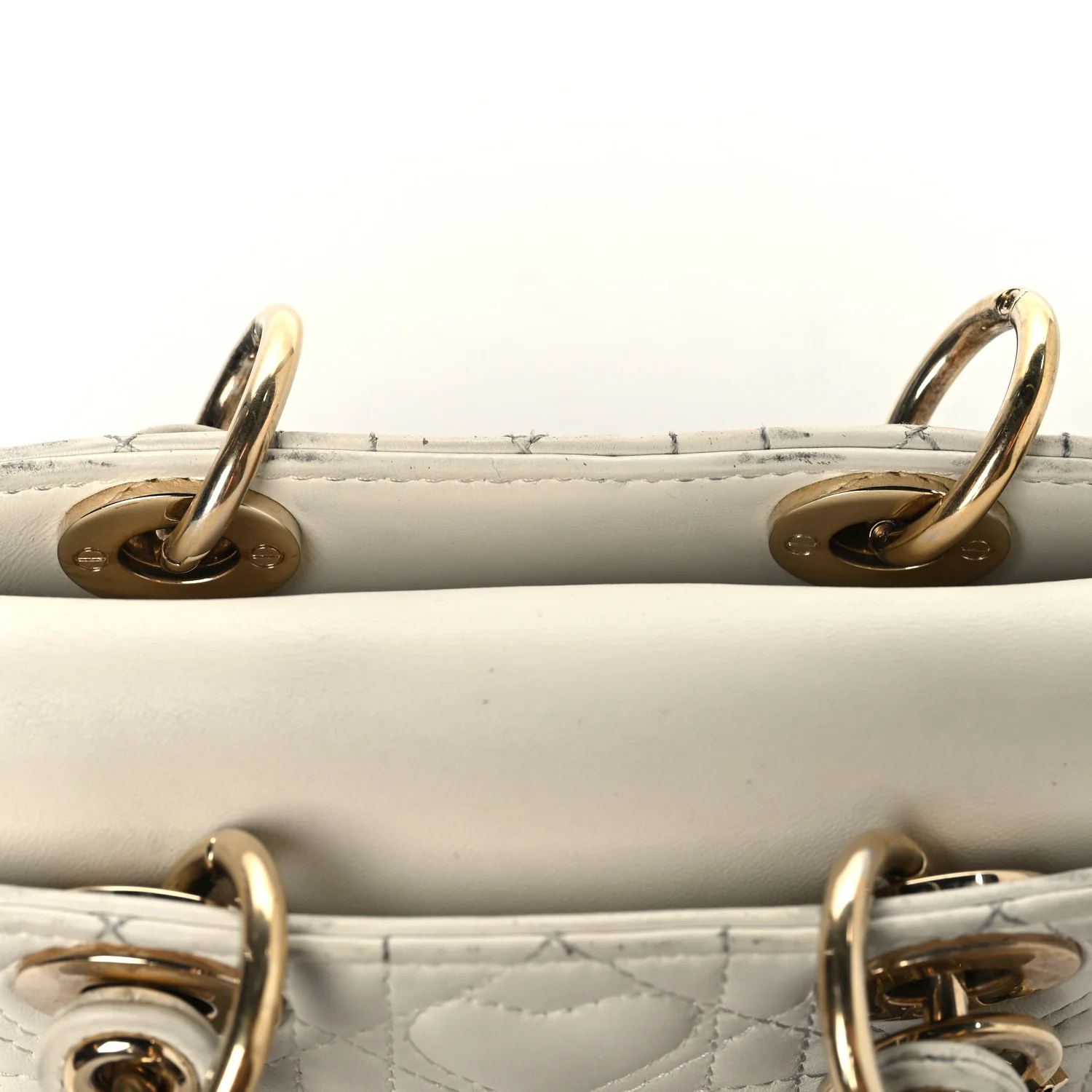 Lambskin Cannage Dioramour Micro Lady D-Joy Latte - Image 11