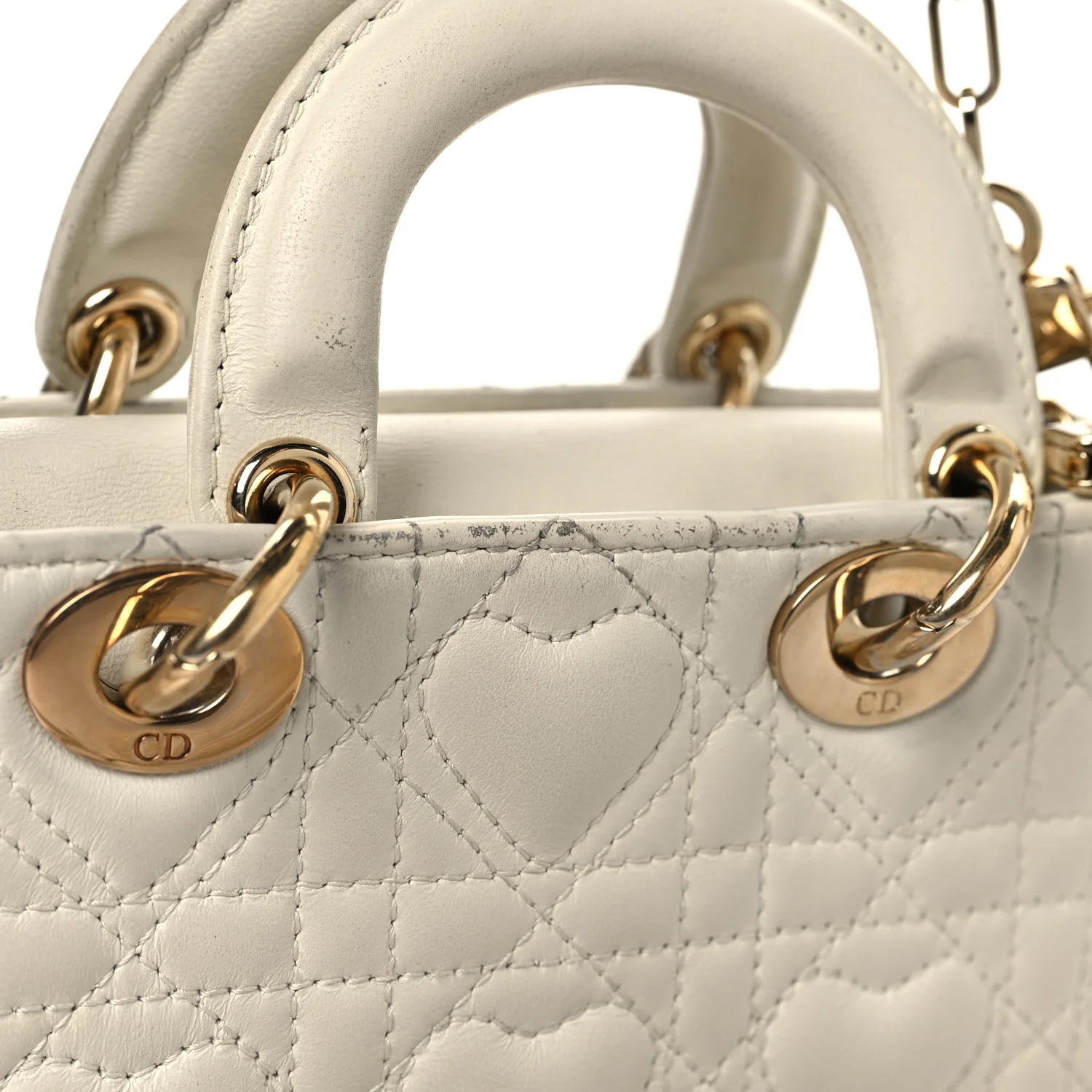 Lambskin Cannage Dioramour Micro Lady D-Joy Latte - Image 12