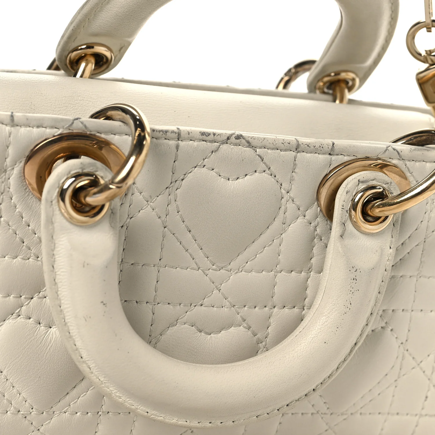 Lambskin Cannage Dioramour Micro Lady D-Joy Latte - Image 13