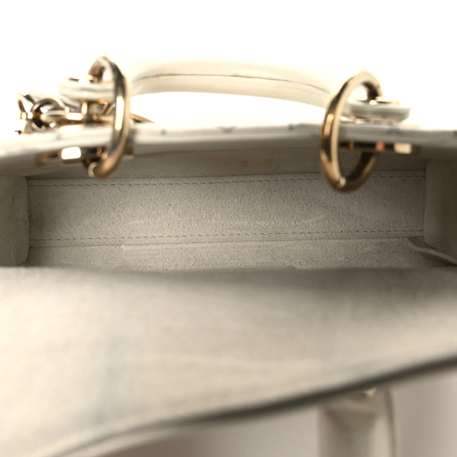 Lambskin Cannage Dioramour Micro Lady D-Joy Latte - Image 5