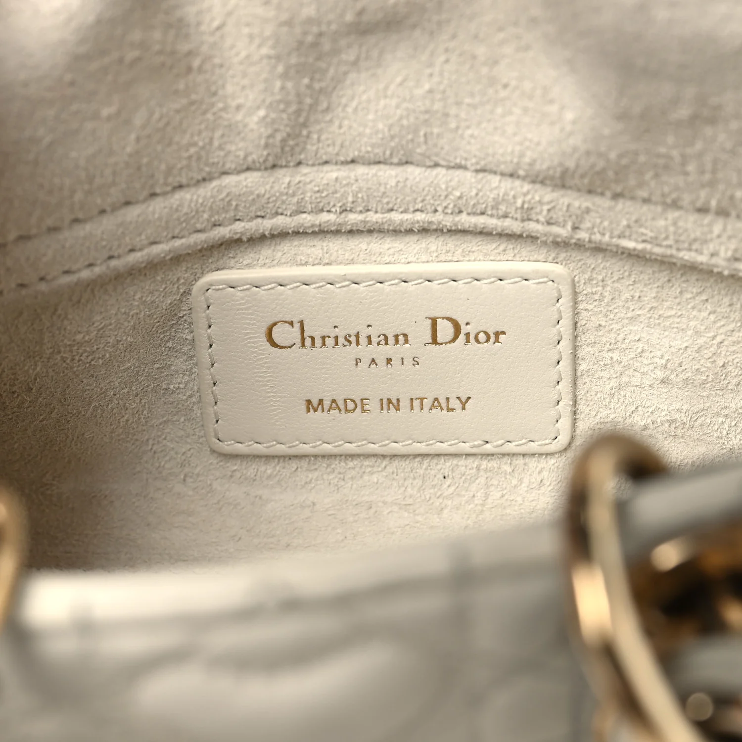 Lambskin Cannage Dioramour Micro Lady D-Joy Latte - Image 6