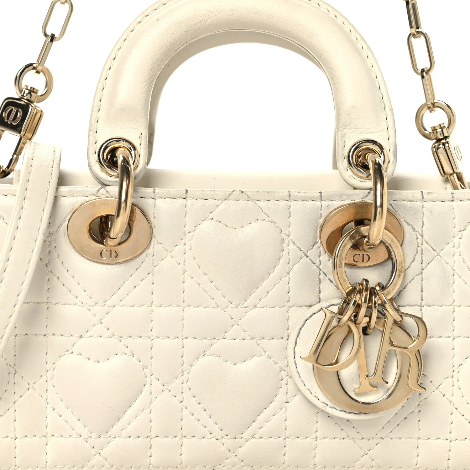 Lambskin Cannage Dioramour Micro Lady D-Joy Latte - Image 7