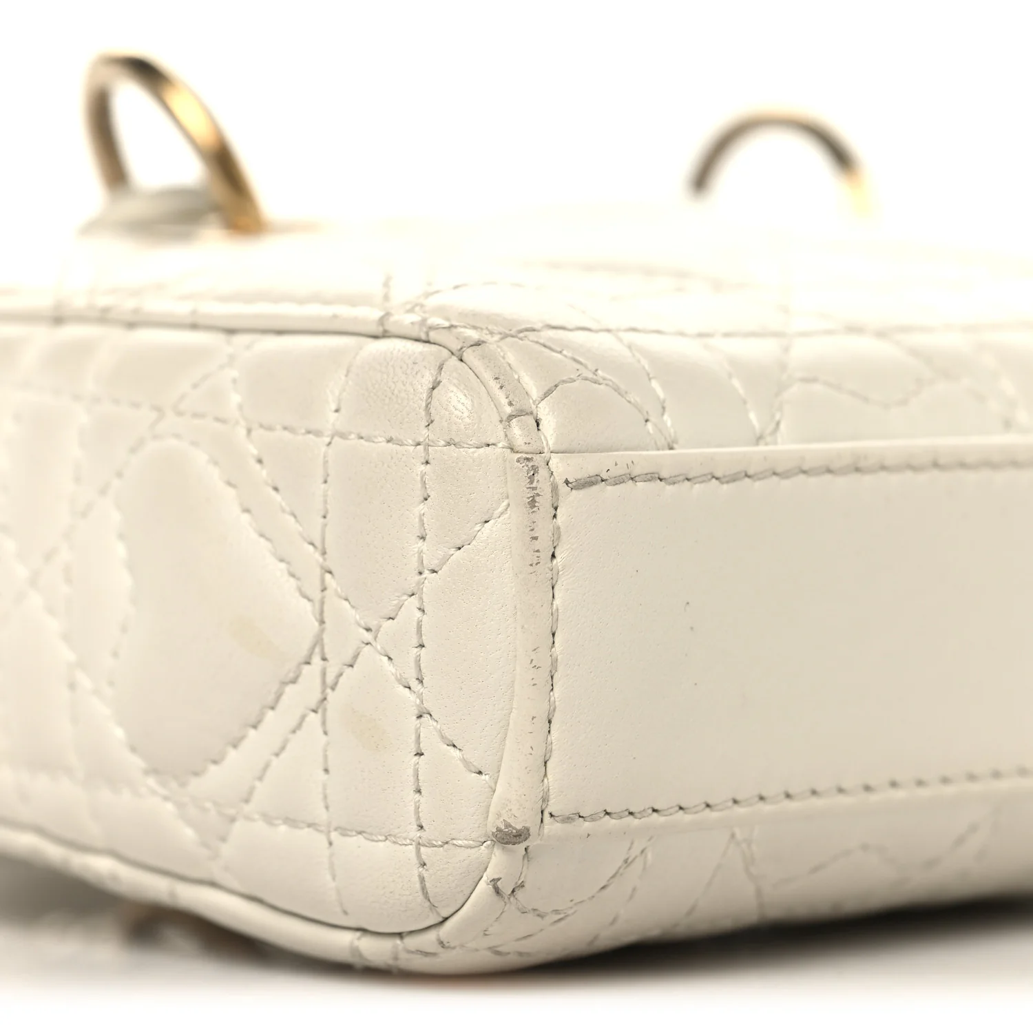 Lambskin Cannage Dioramour Micro Lady D-Joy Latte - Image 8