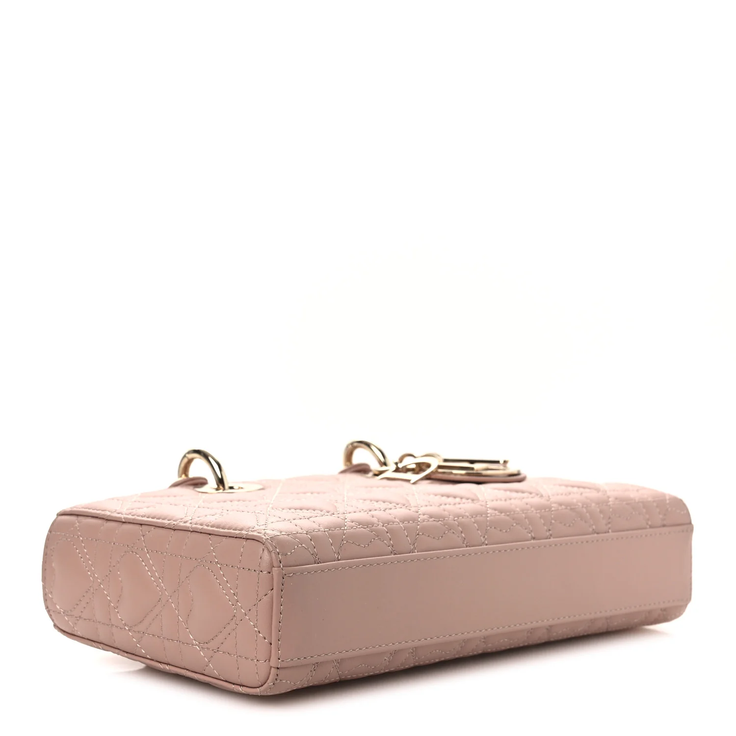 Lambskin Cannage Heart Medium Lady D-Joy Rose Des Vents - Image 4