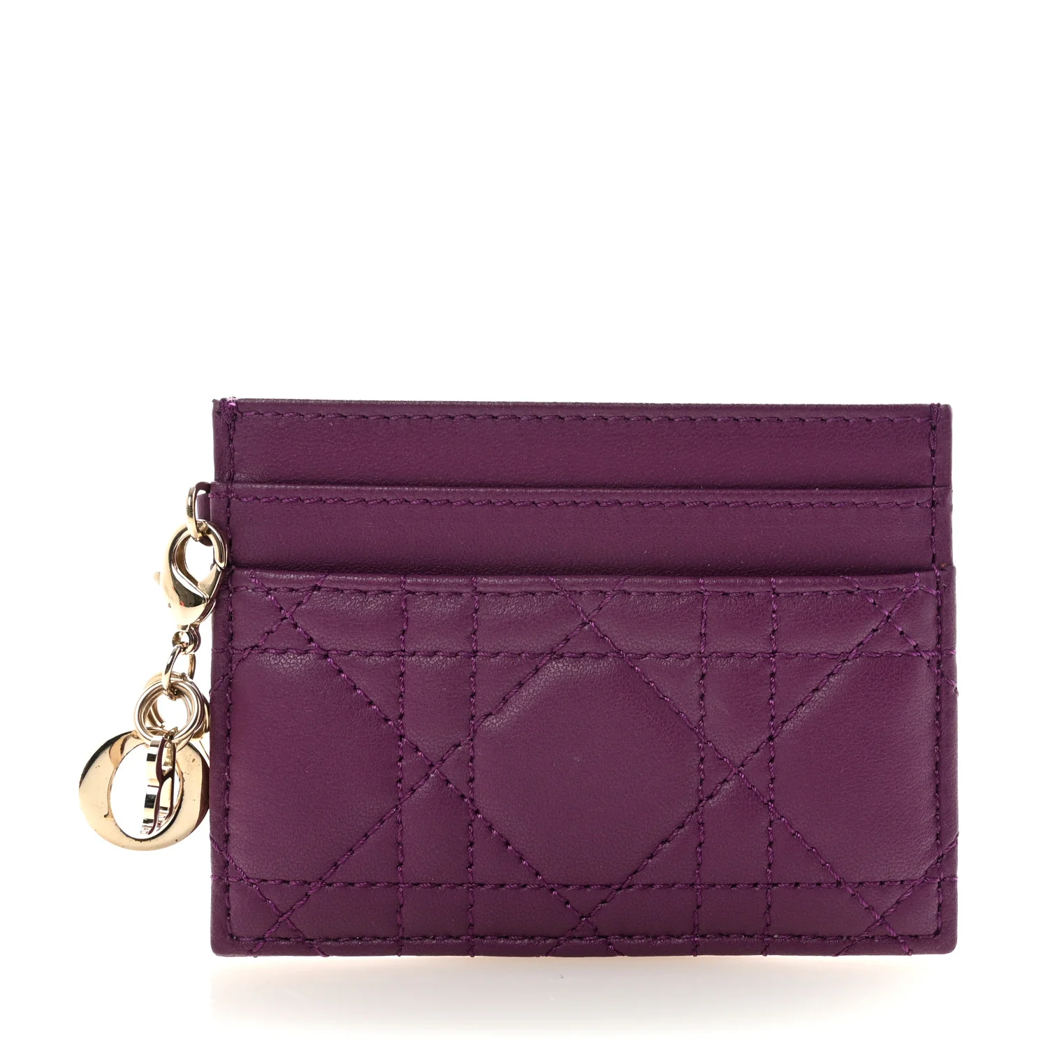 Lambskin Cannage Lady Dior Card Holder More