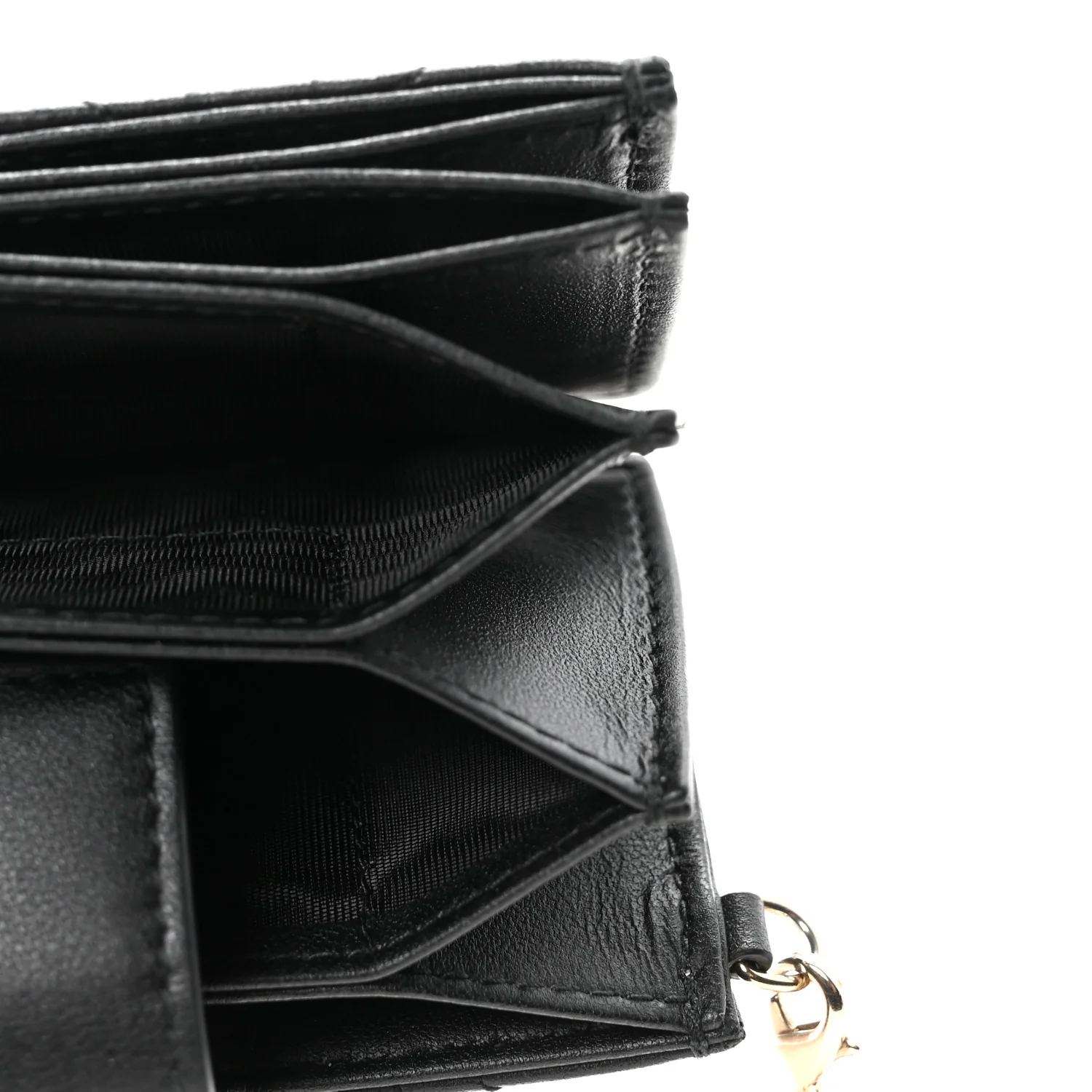 Lambskin Cannage Lady Dior Jasmine 5-Gusset Card Holder Black - Image 5