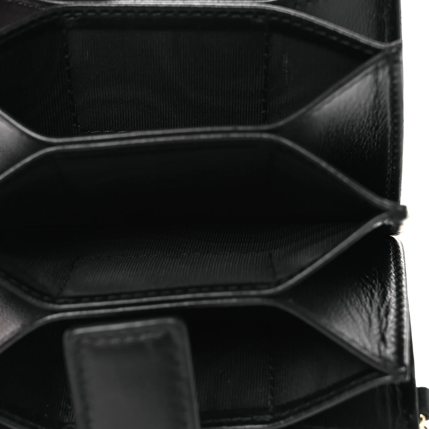 Lambskin Cannage Lady Dior Jasmine 5-Gusset Card Holder Black - Image 5
