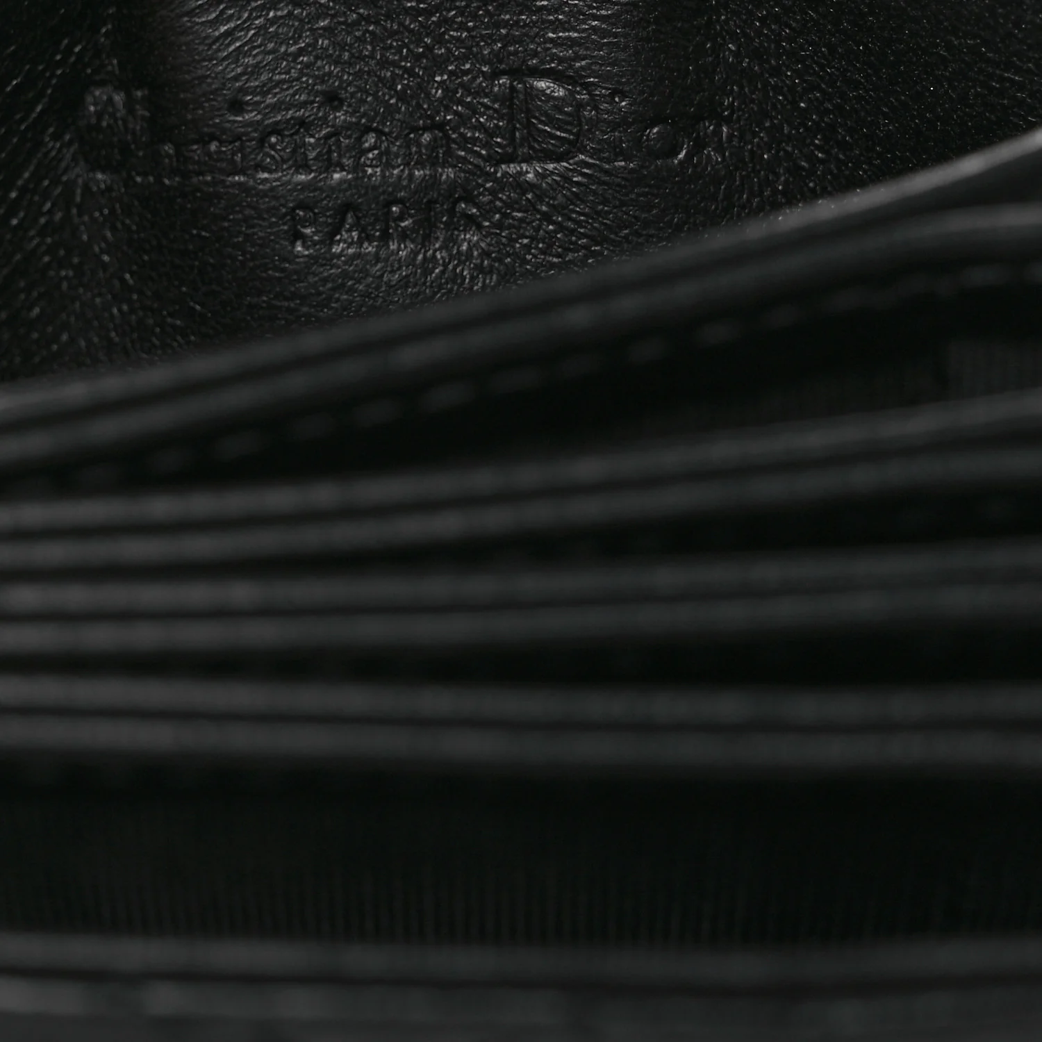 Lambskin Cannage Lady Dior Jasmine 5-Gusset Card Holder Black - Image 6