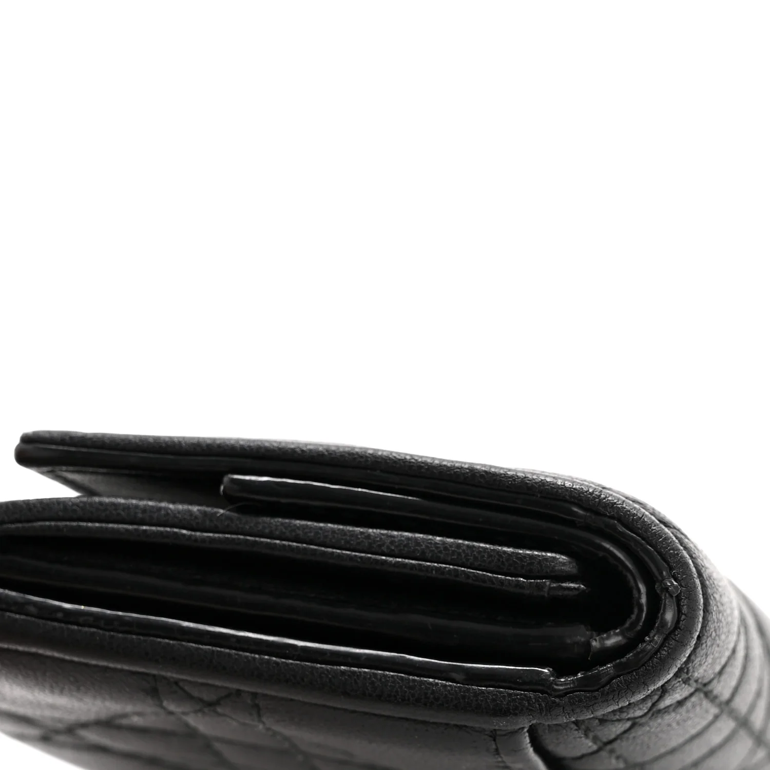 Lambskin Cannage Lady Dior Lotus Wallet Black - Image 9