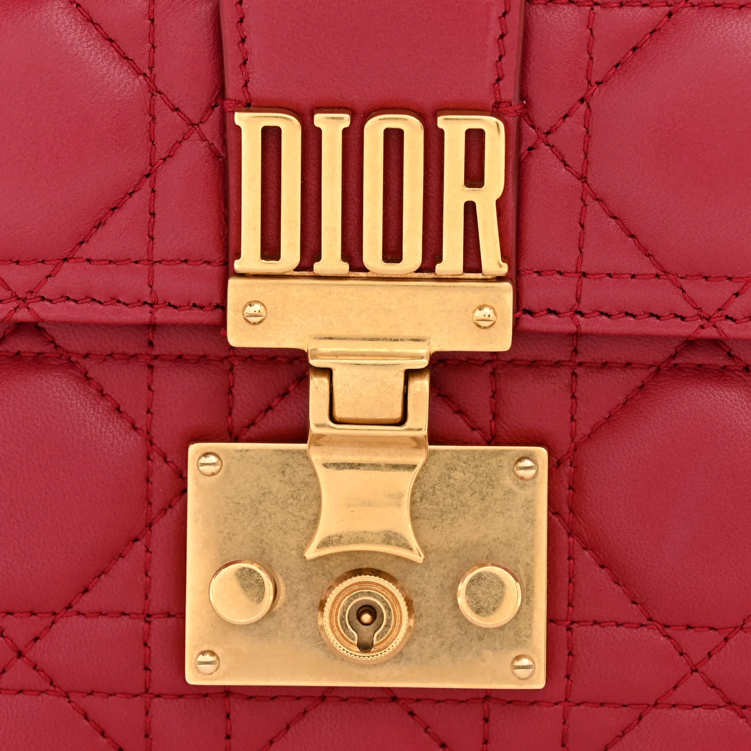 Lambskin Cannage Large Dioraddict Flap Red - Image 30