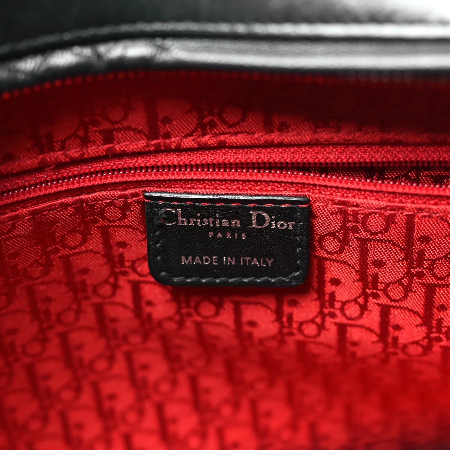 Lambskin Cannage Large Lady Dior Black - Image 6
